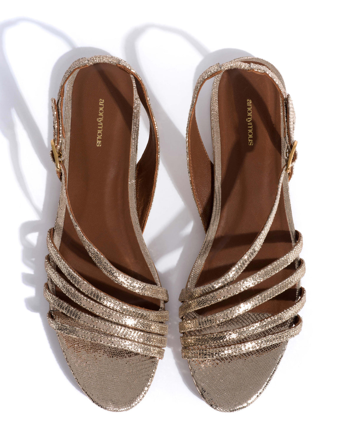 Naia 10 Lizard metallic goat Vintage champagne