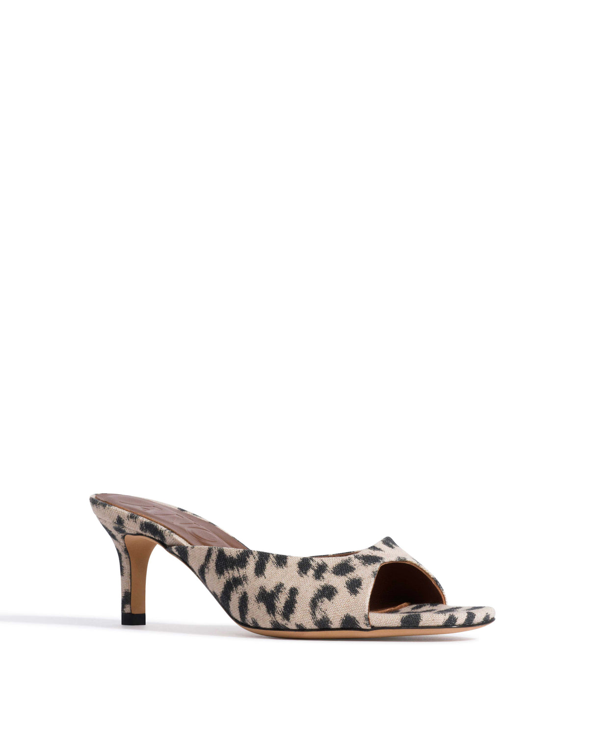 Mazy 55 Natural cotton-linen Leopard