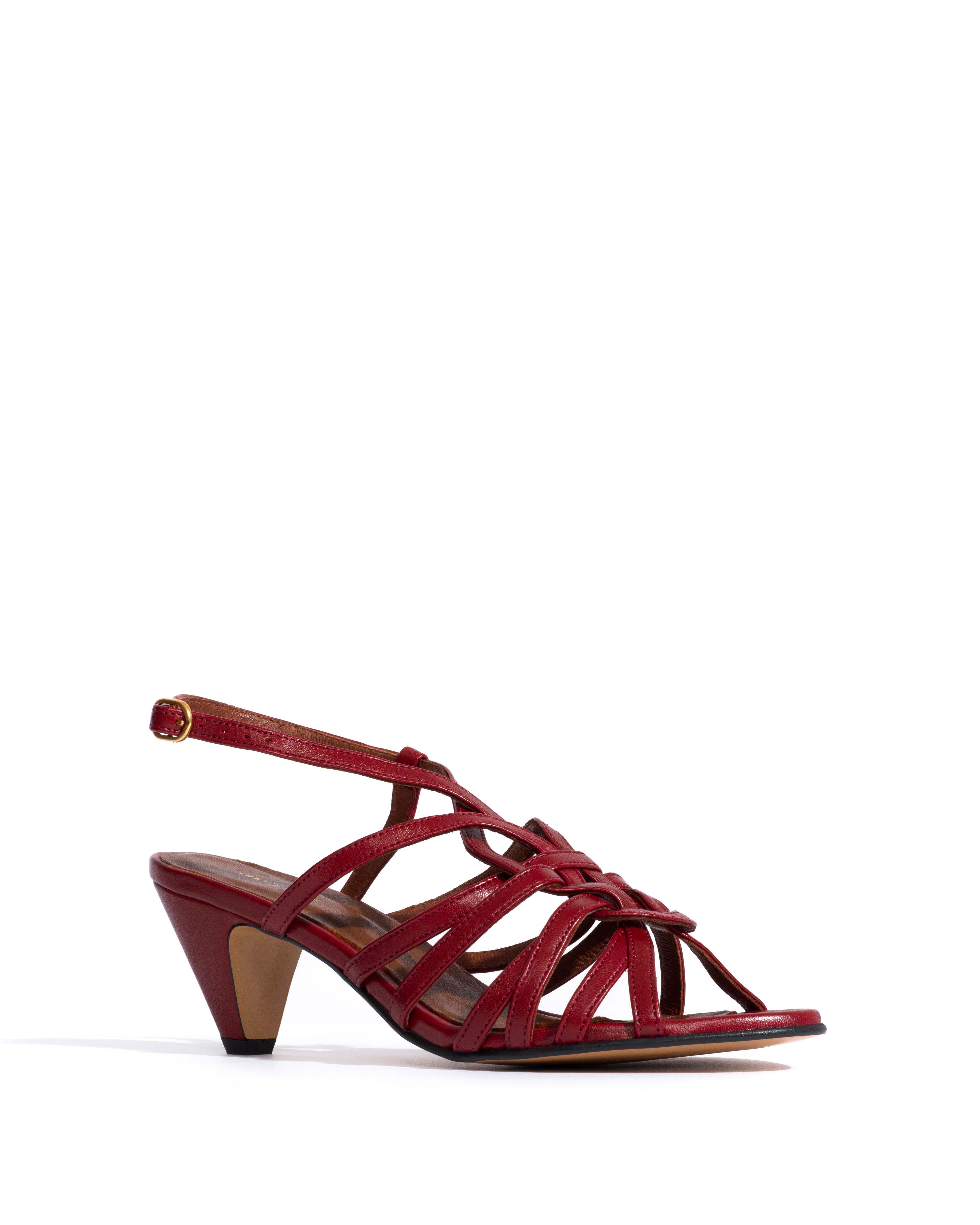 Vickey 50 stiletto Shiny lamb Pomegranate