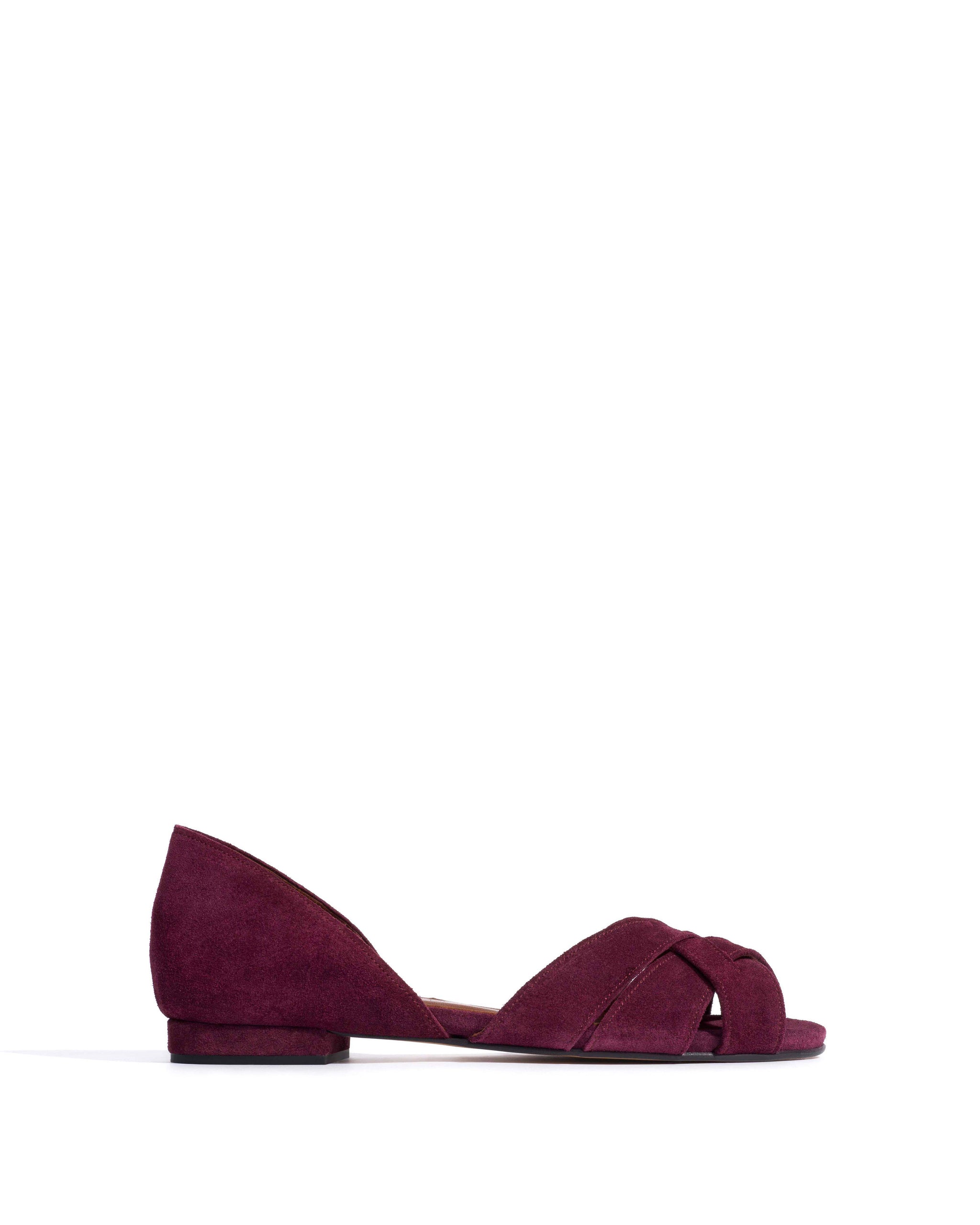 Sanni 20 Calf suede Fig purple - Anonymous Copenhagen Flat sandals