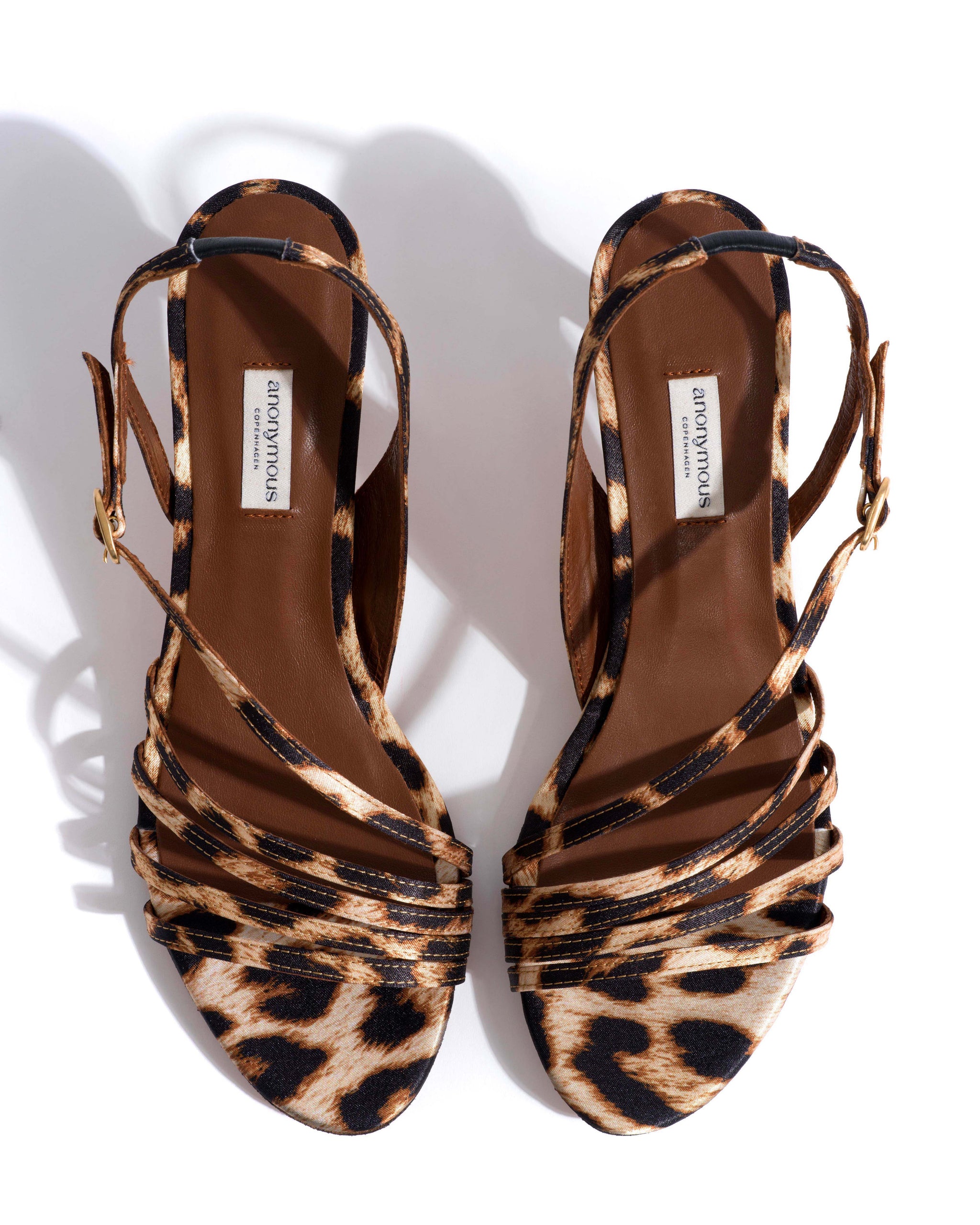 Naia 55 Satin print Leopard - Anonymous Copenhagen Heels
