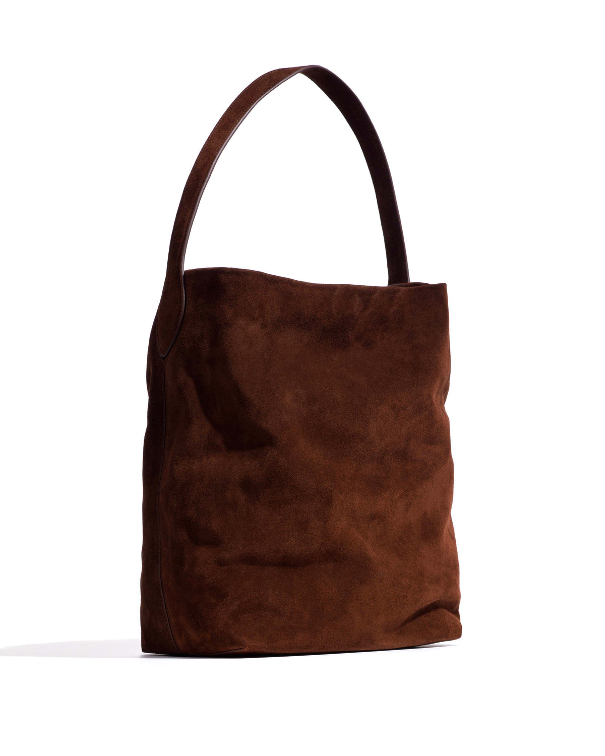 Versa slouchy everyday bag Calf suede Chocolate