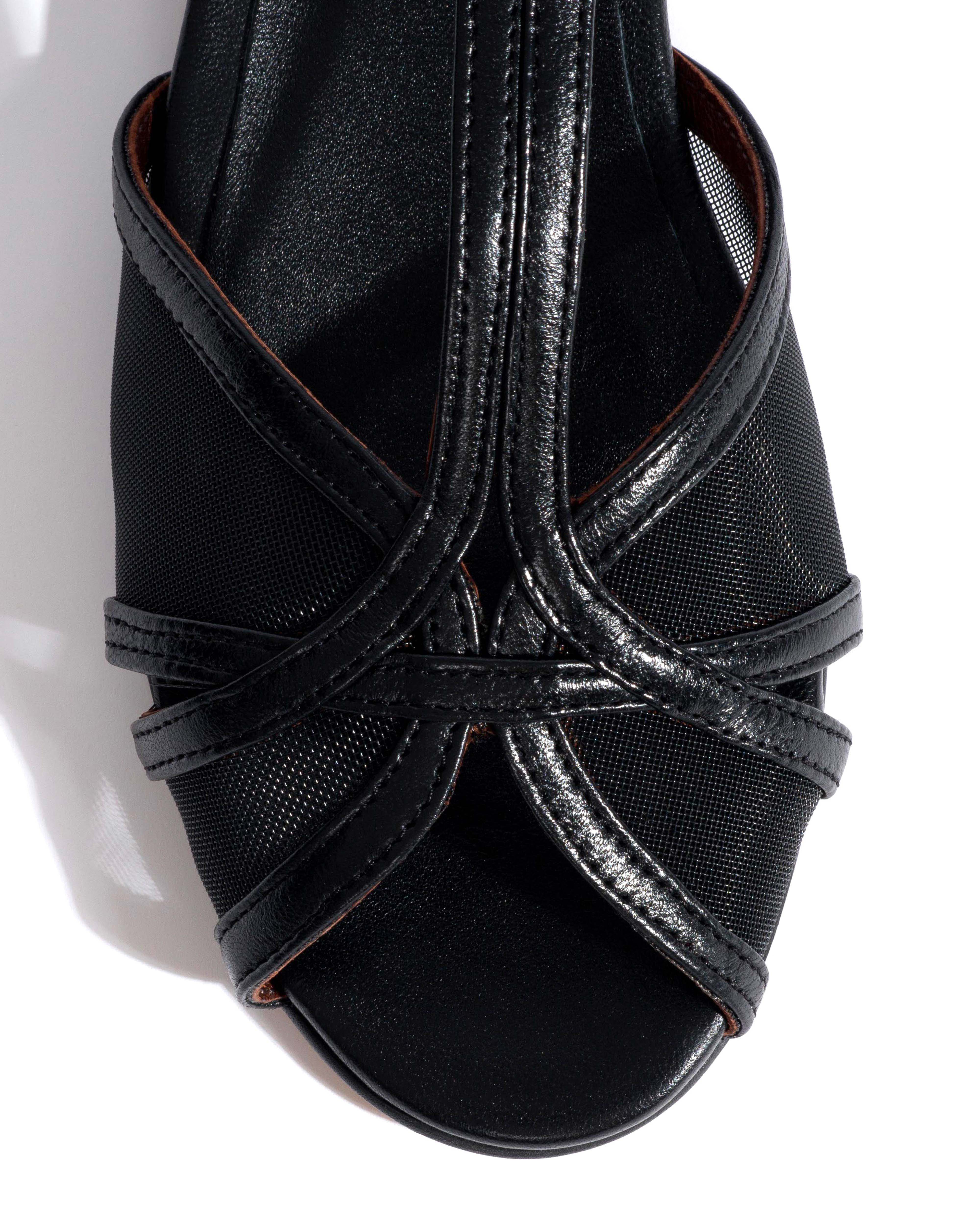 Therese 20 mesh Shiny lamb & mesh Black