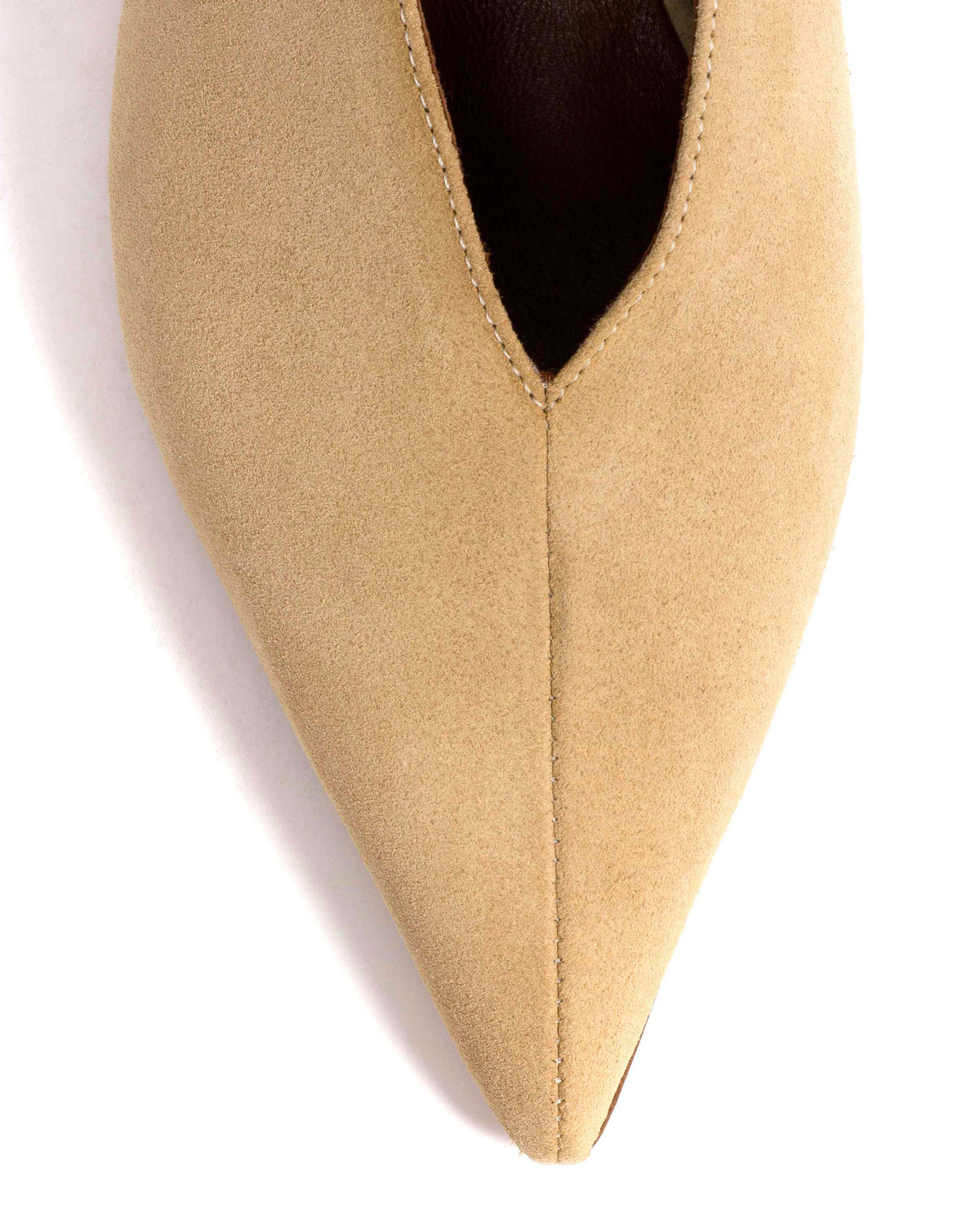 Phia 55 pin Calf suede Creamy sand