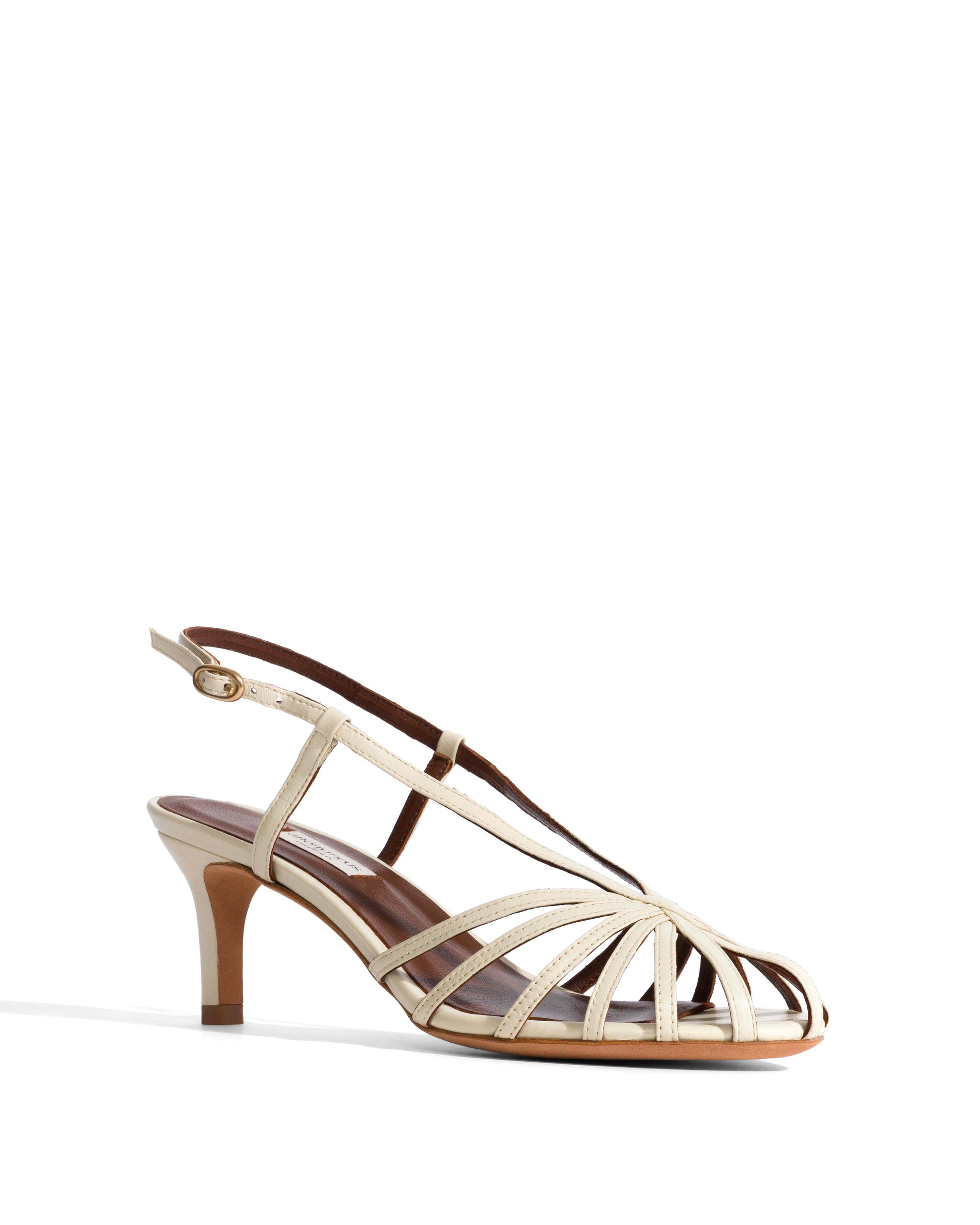 Candace 55 Shiny lamb White sand - Anonymous Copenhagen Heels