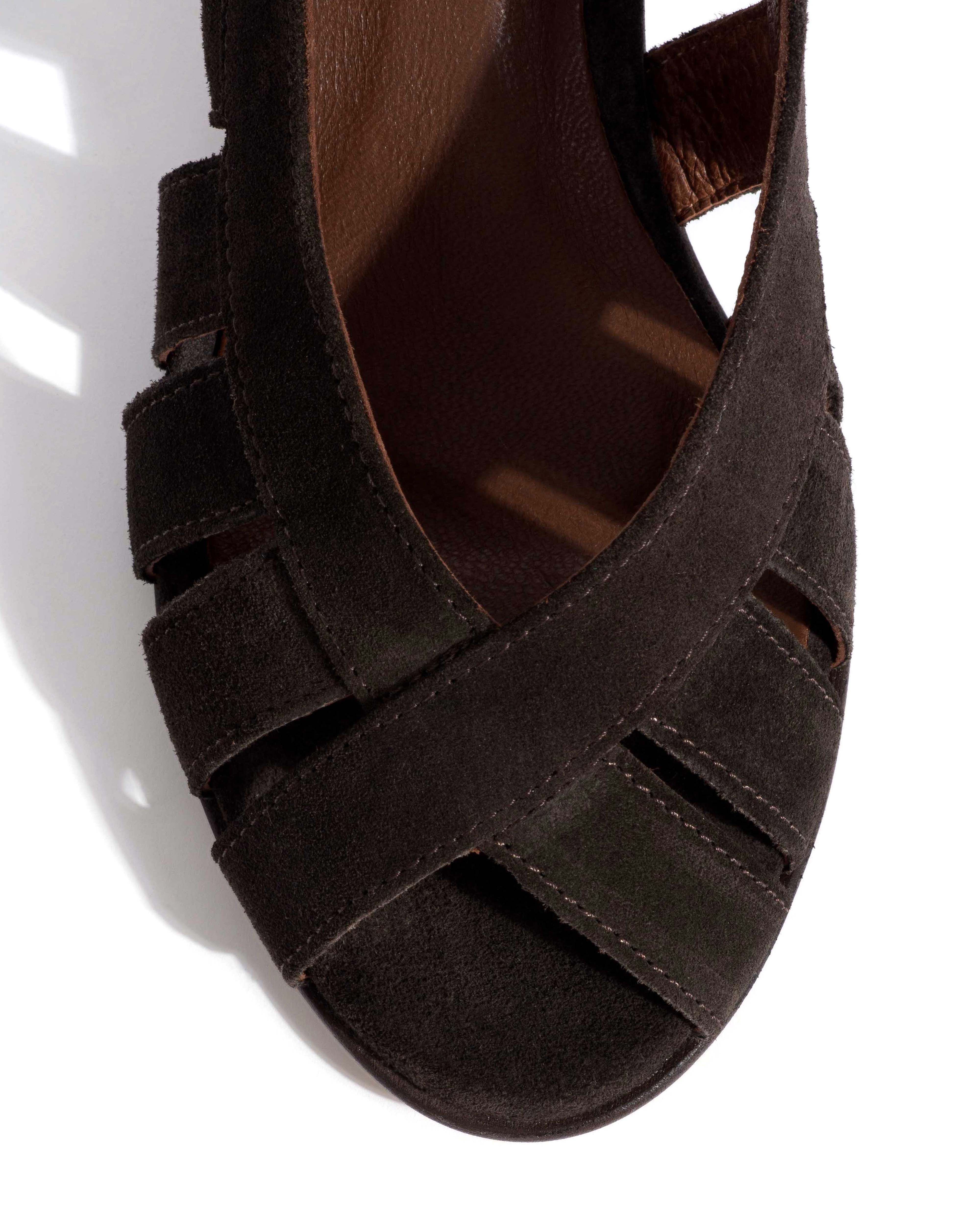 Sophie 50 stiletto Calf suede Espresso brown