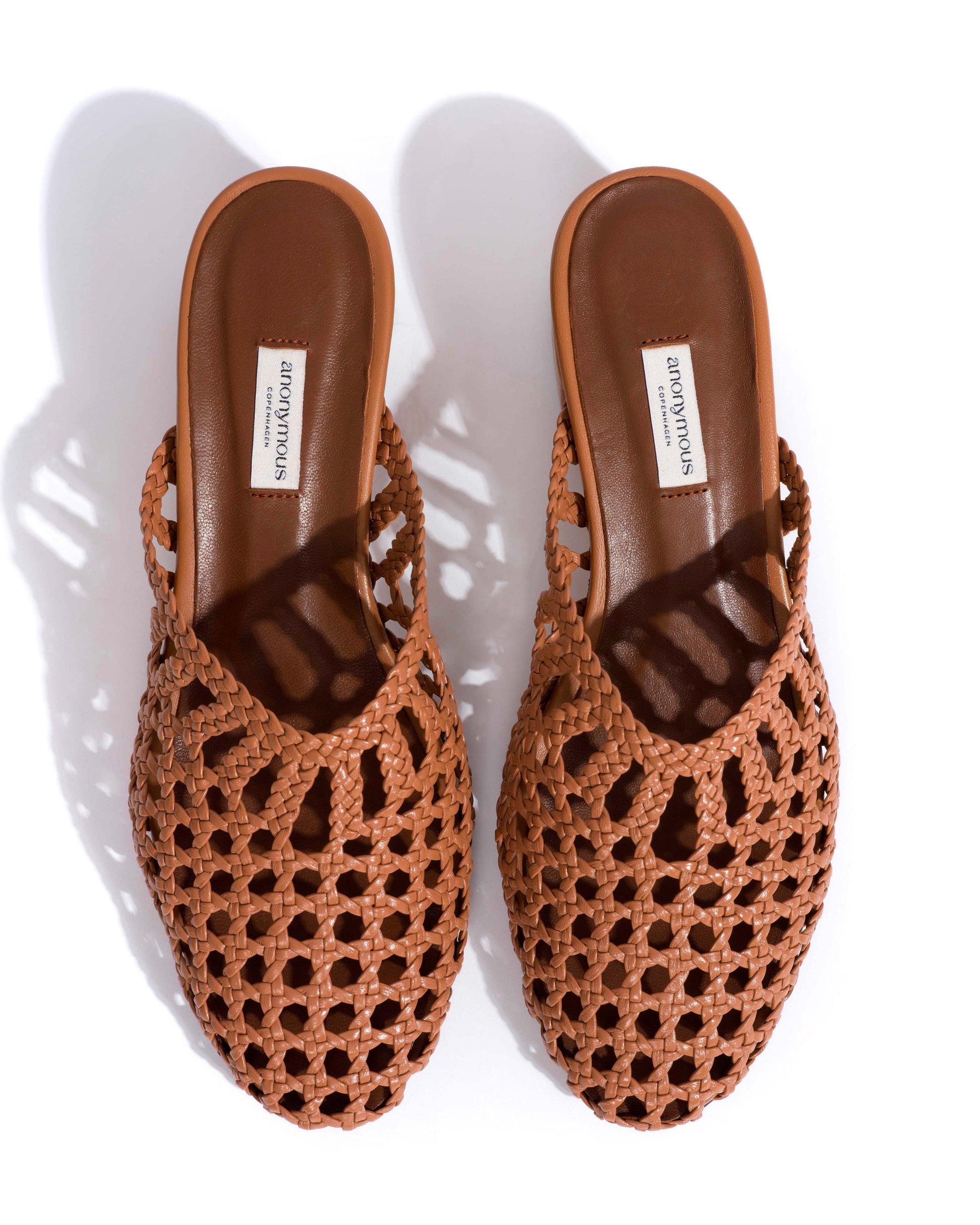 Sabrina 40 hand-braided leather Caramel - Anonymous Copenhagen Heels