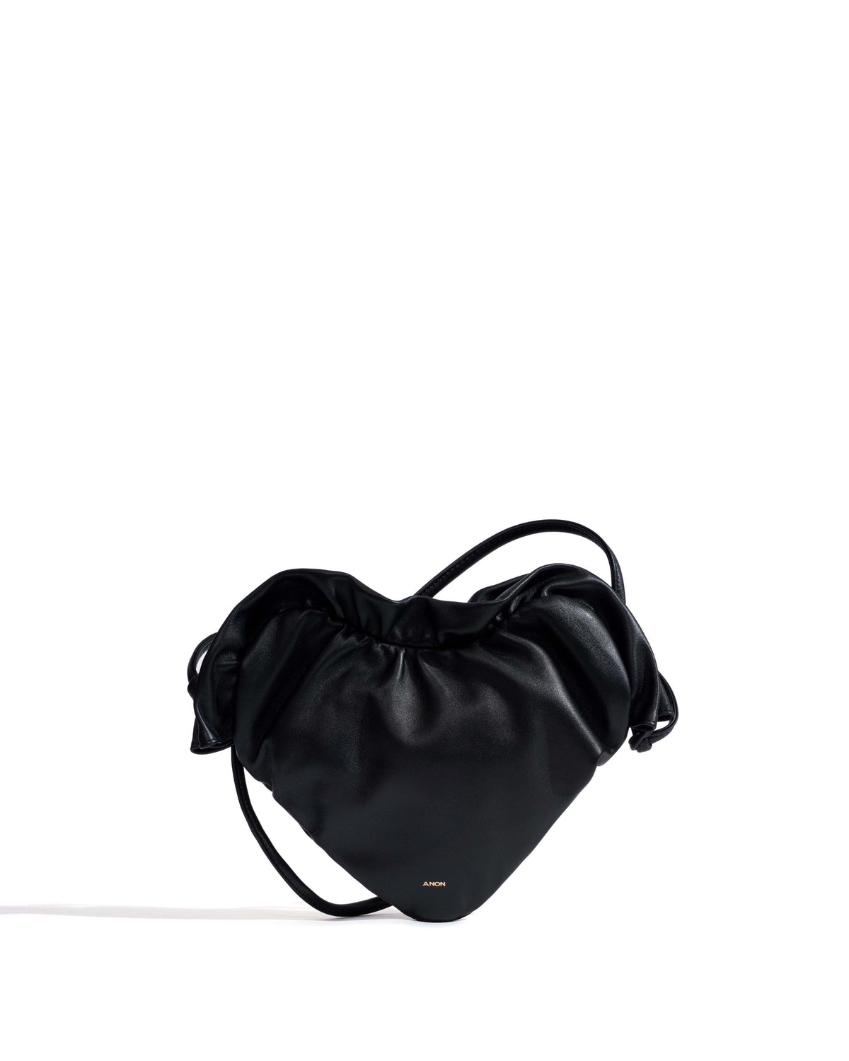 Zally classic heart bag Shiny lamb Black