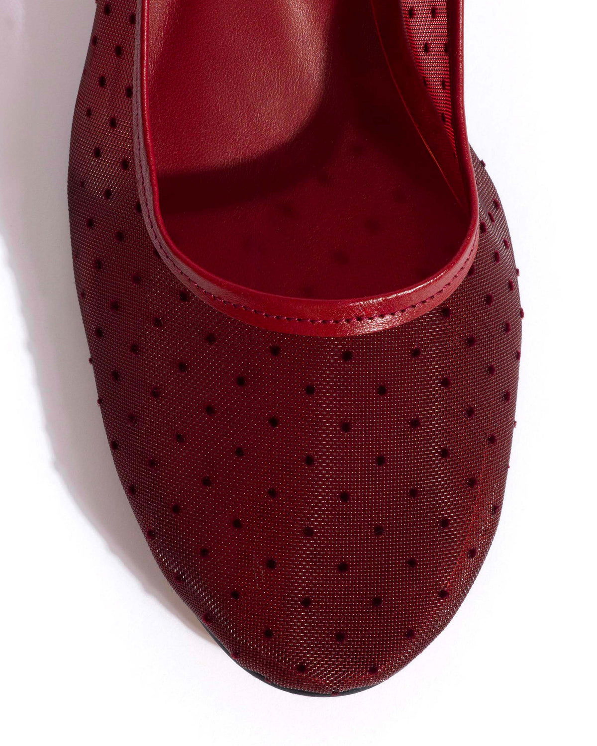 Sacha 40 mesh Shiny lamb & dot velvet mesh Pomegranate