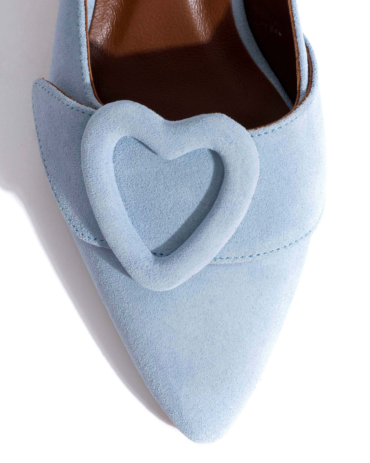 Shila 50 kitten Calf suede Porcelain blue