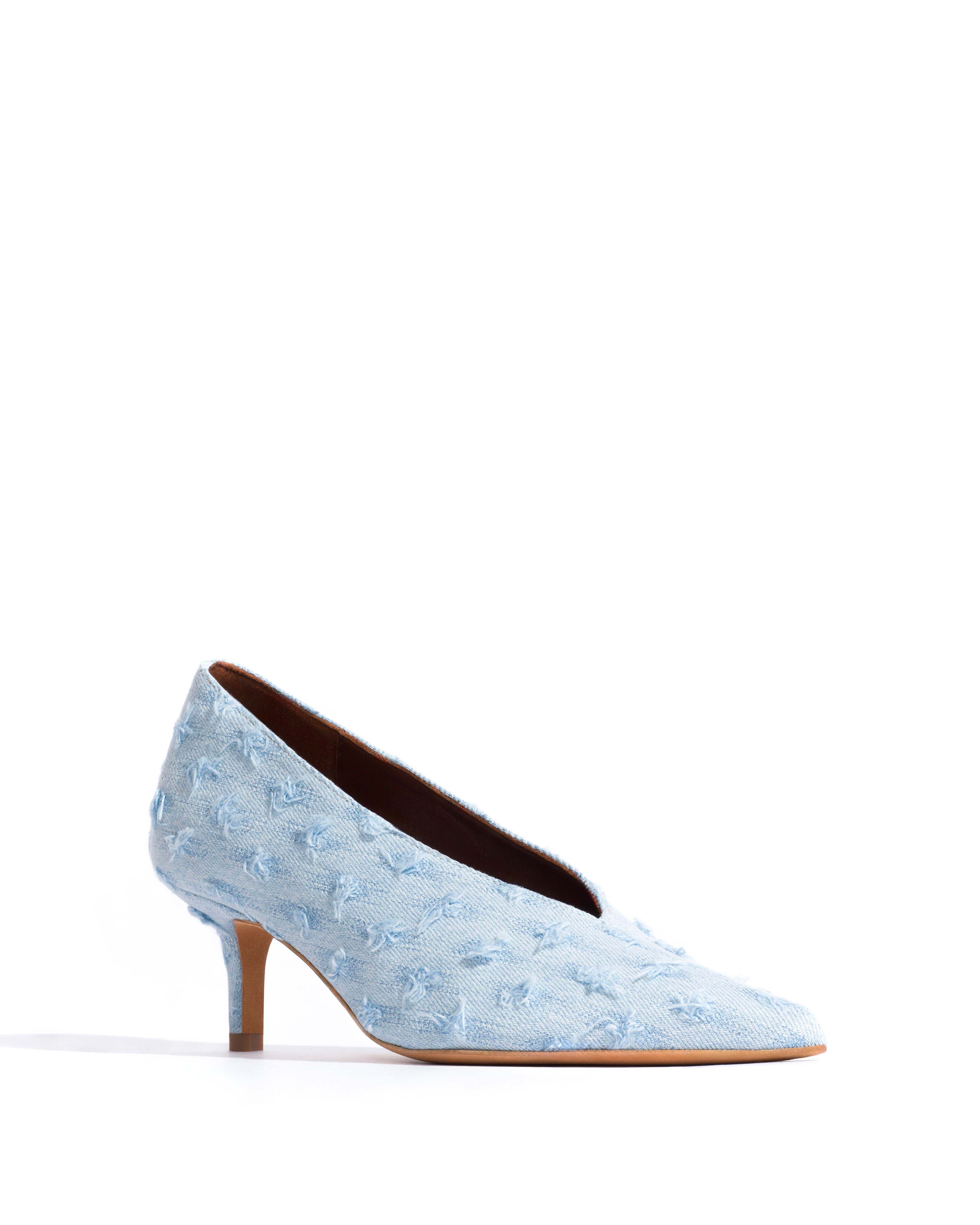 Phia 55 pin Denim Distressed washed blue