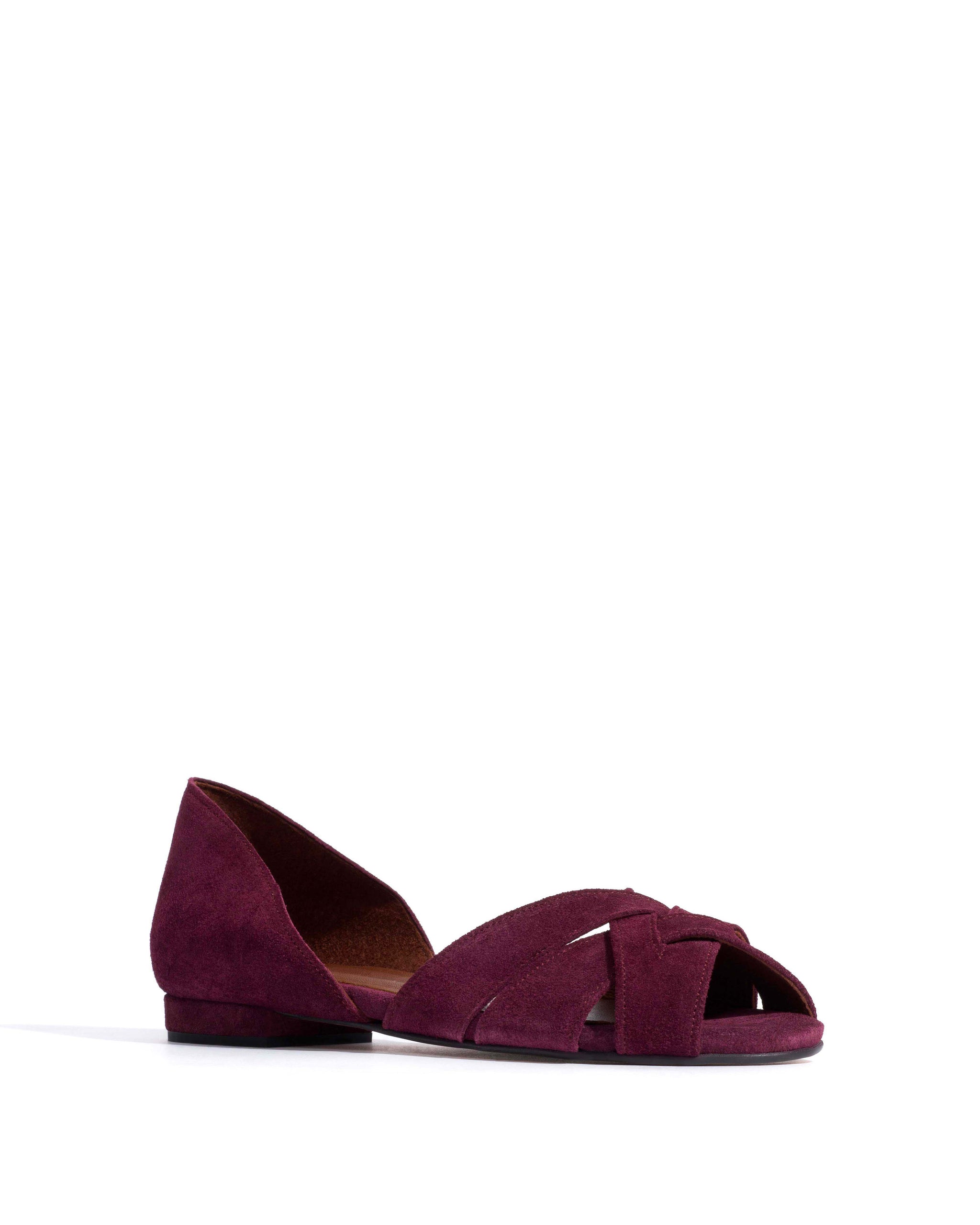 Sanni 20 Calf suede Fig purple - Anonymous Copenhagen Flat sandals