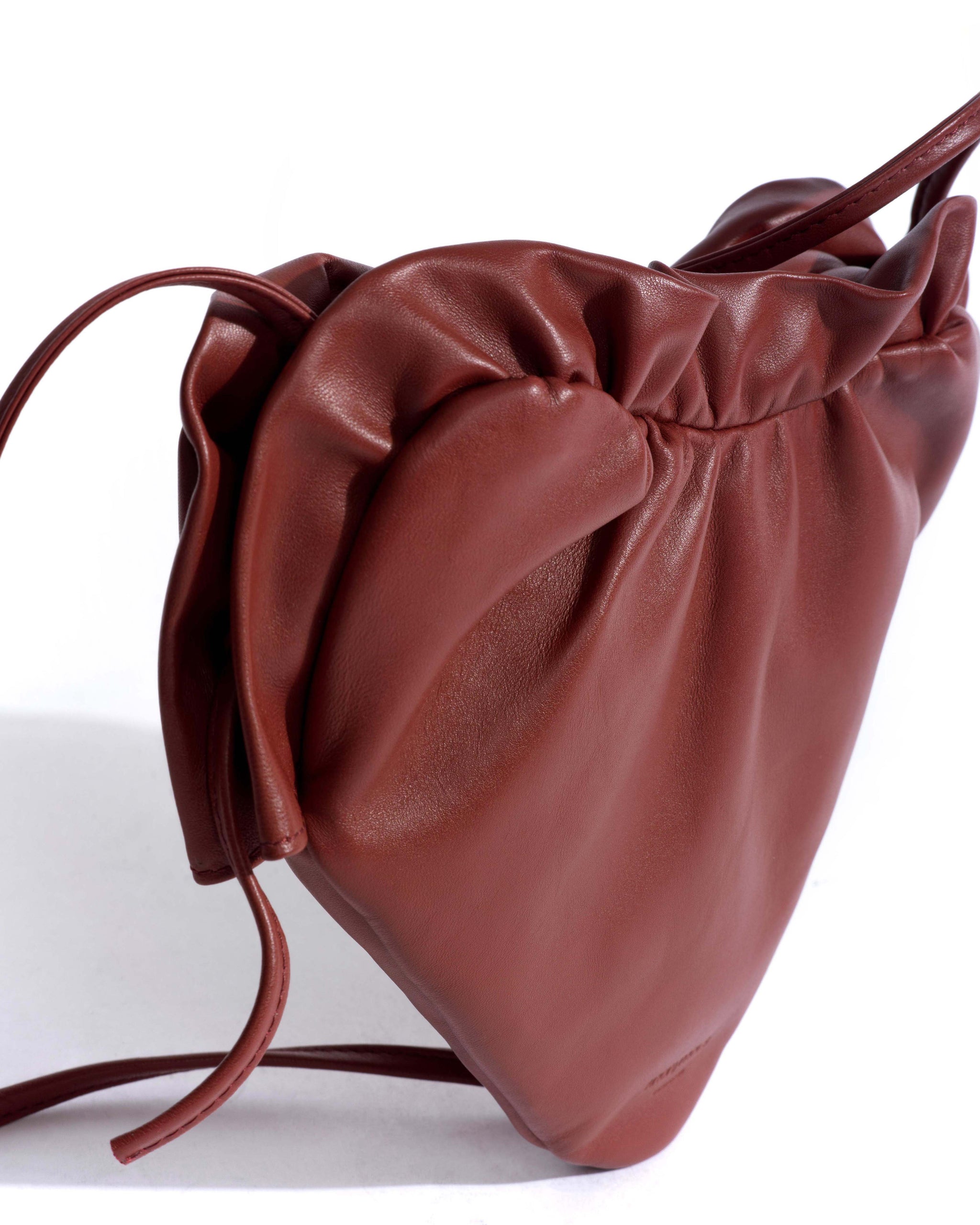 Zally heart bag Shiny lamb Terracotta - Anonymous Copenhagen Bags
