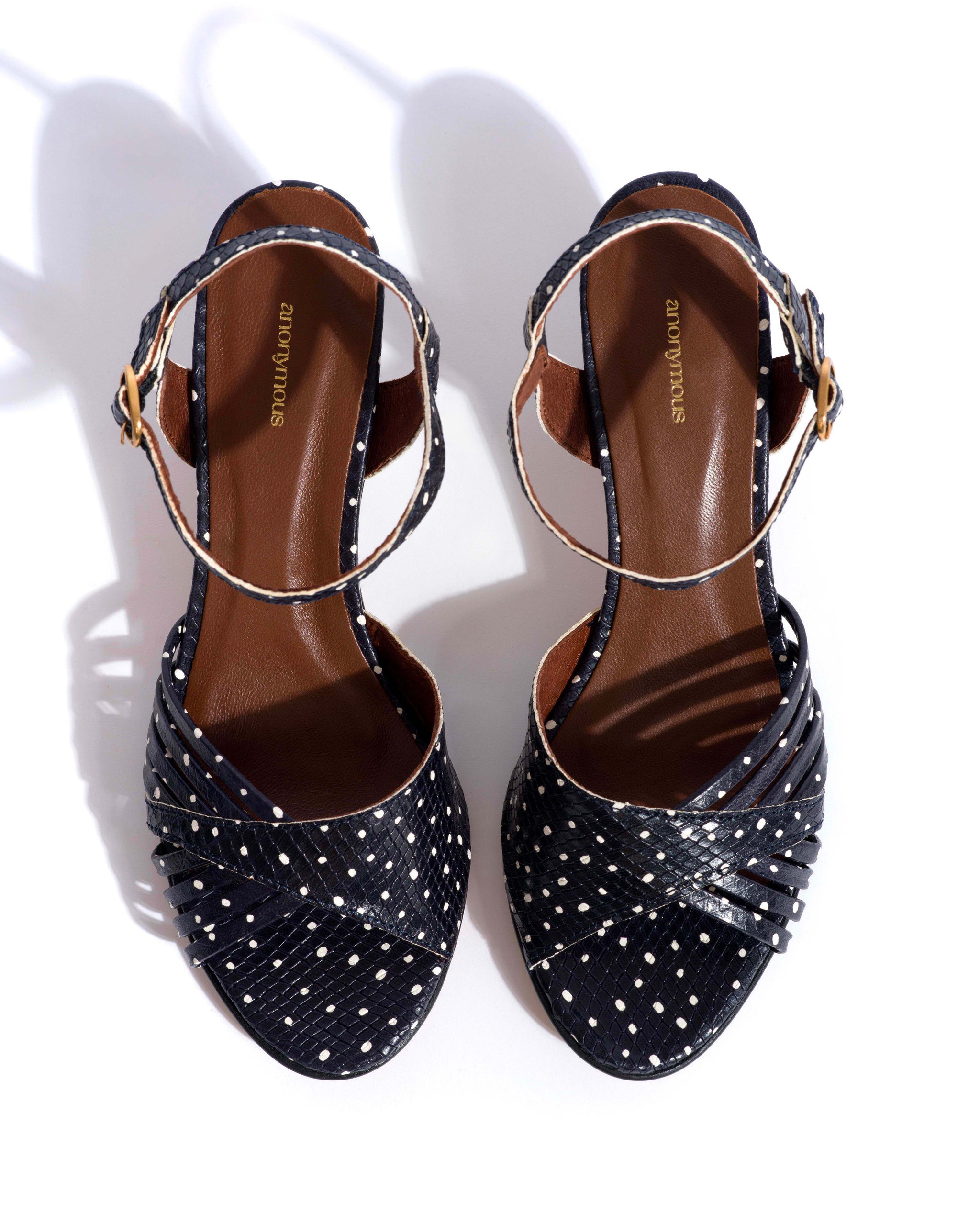 Hermine Spotted snake calf Midnight blue