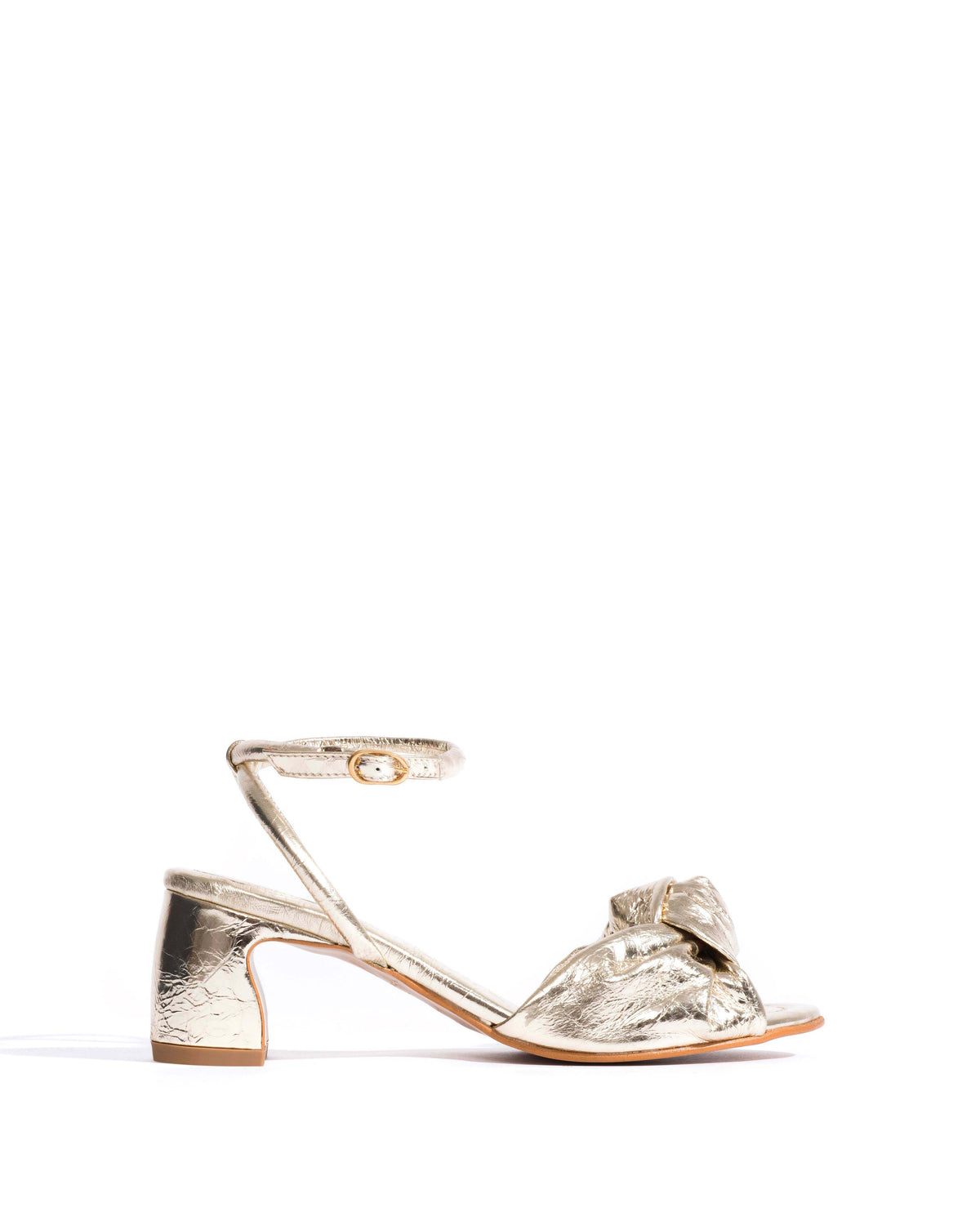 Curvey 50 Crinkled metallic lamb Champagne