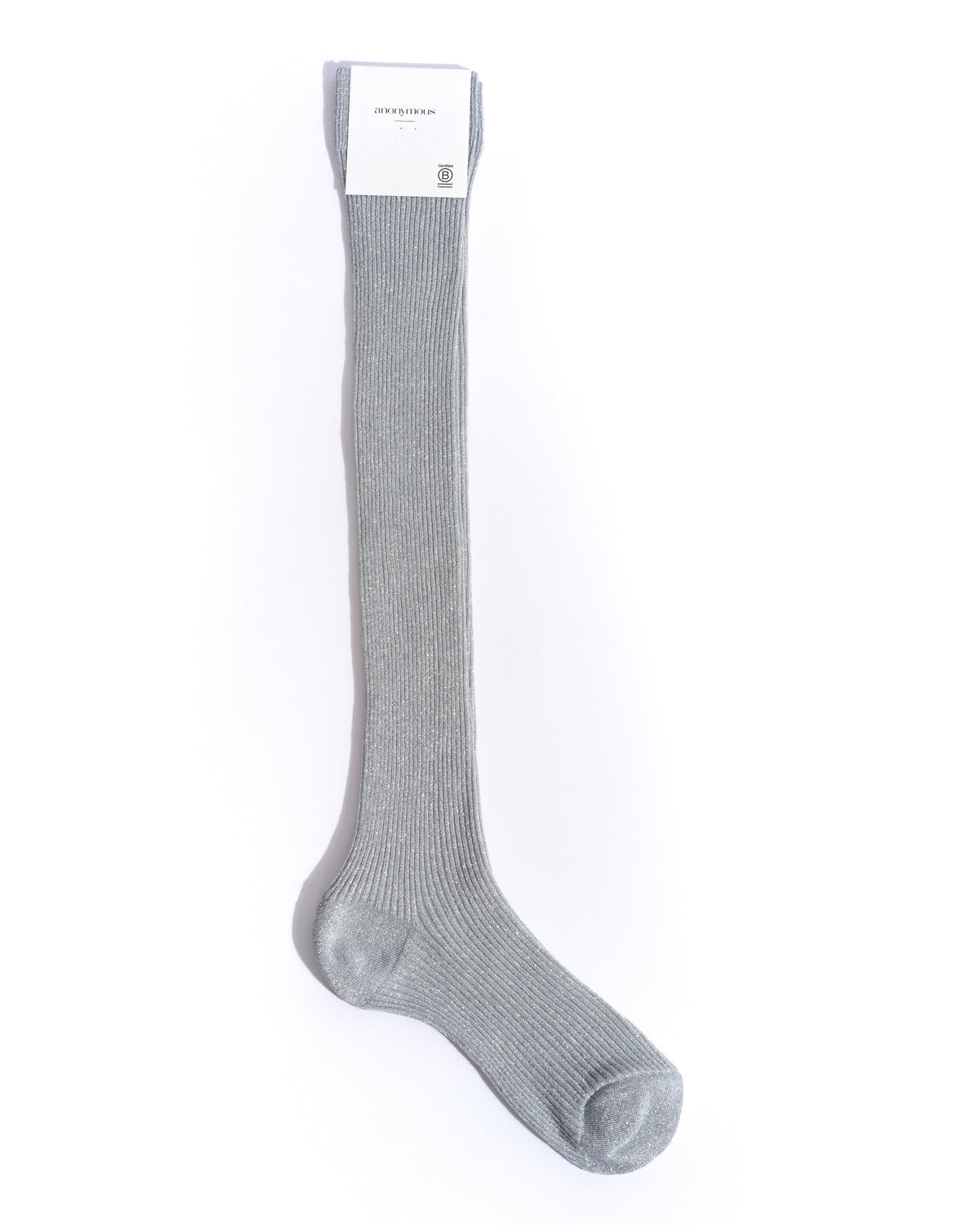 Noa mid calf glitter socks 52% nylon 48% polyester Silver