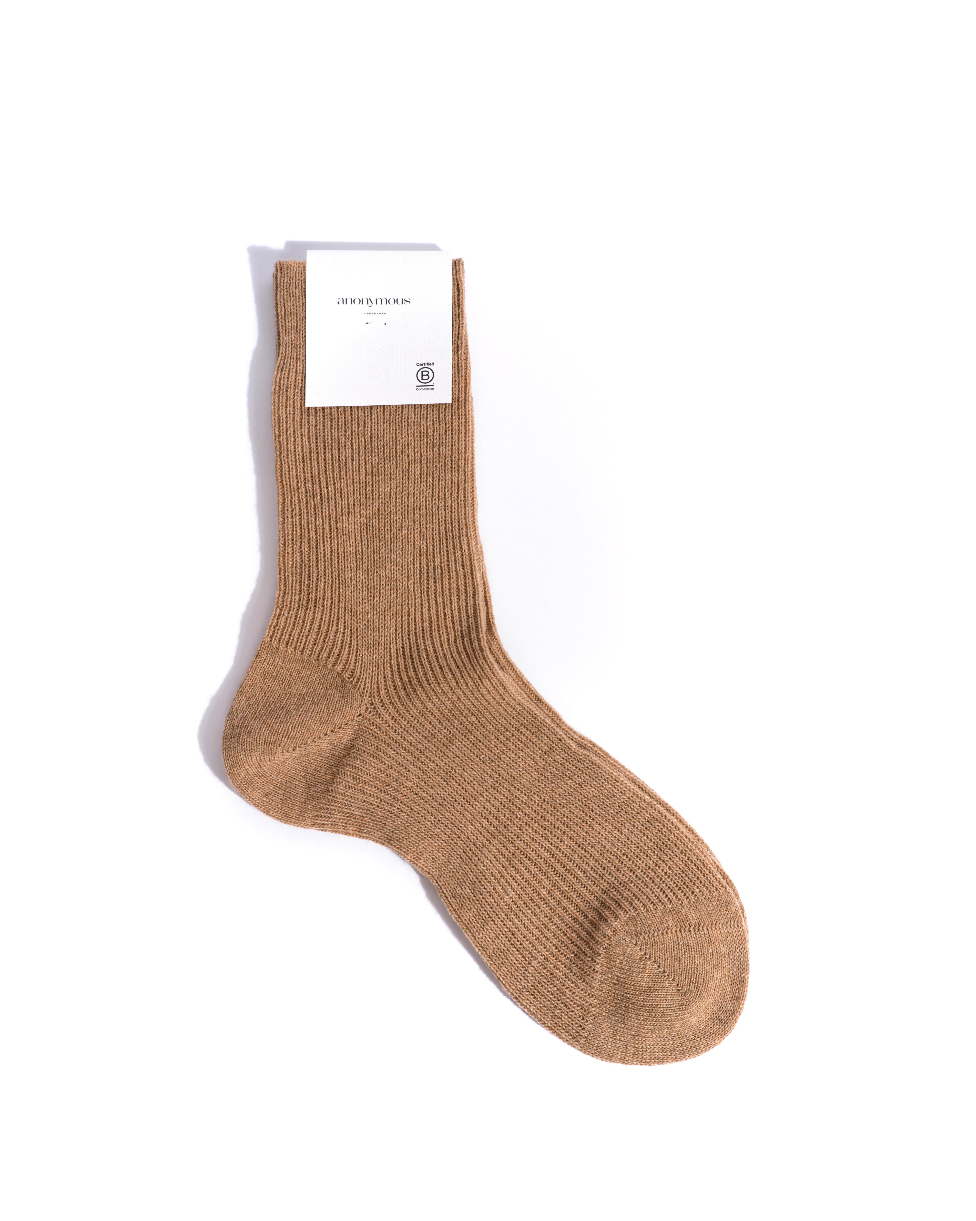 Lanai cashmere socks 70% wool 30% cashmere Caramel
