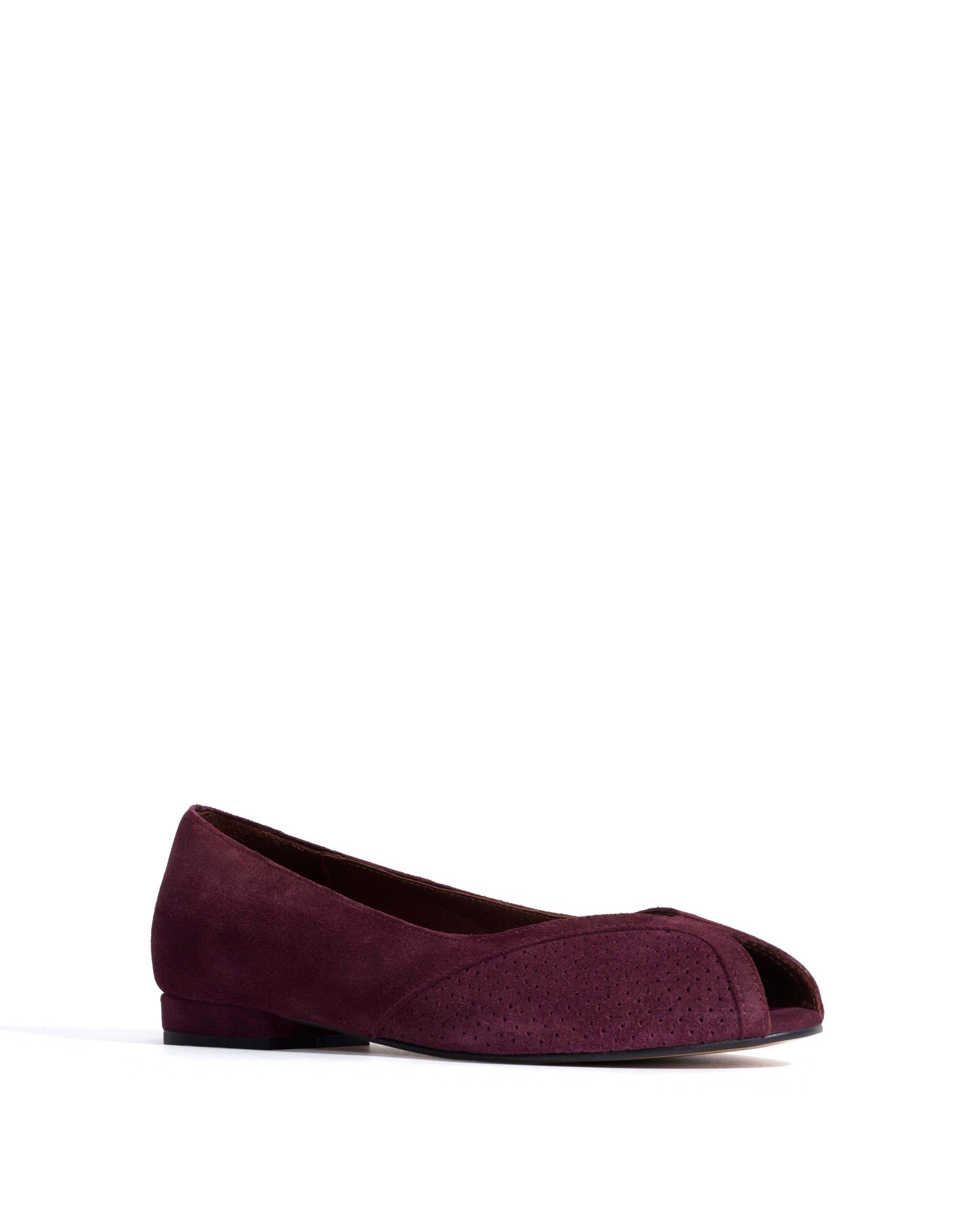 Tiffy Calf suede Fig purple - Anonymous Copenhagen Flat-loafers & ballerinas & pumps