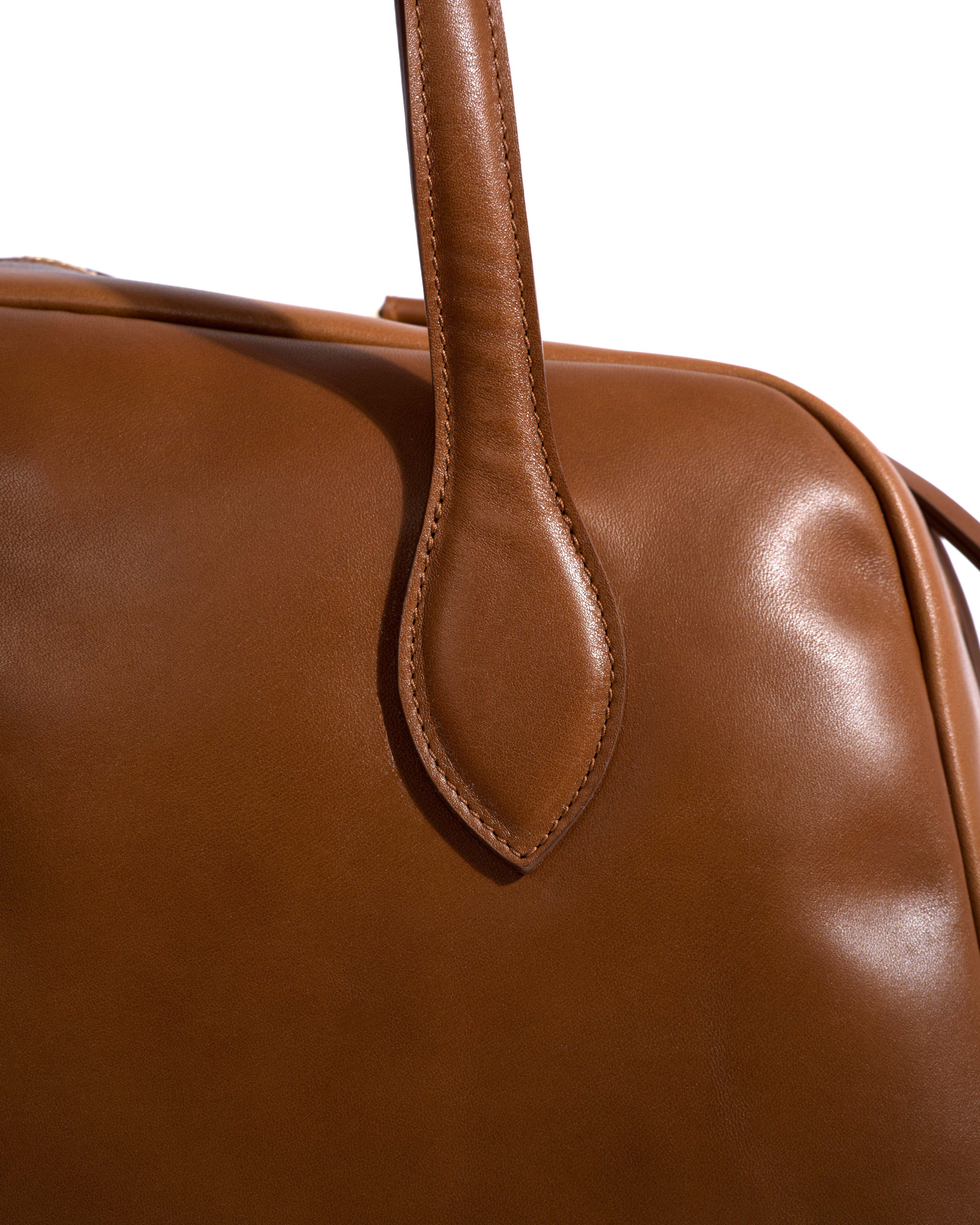 Weekend bowler Vegetal soft calf Cinnamon