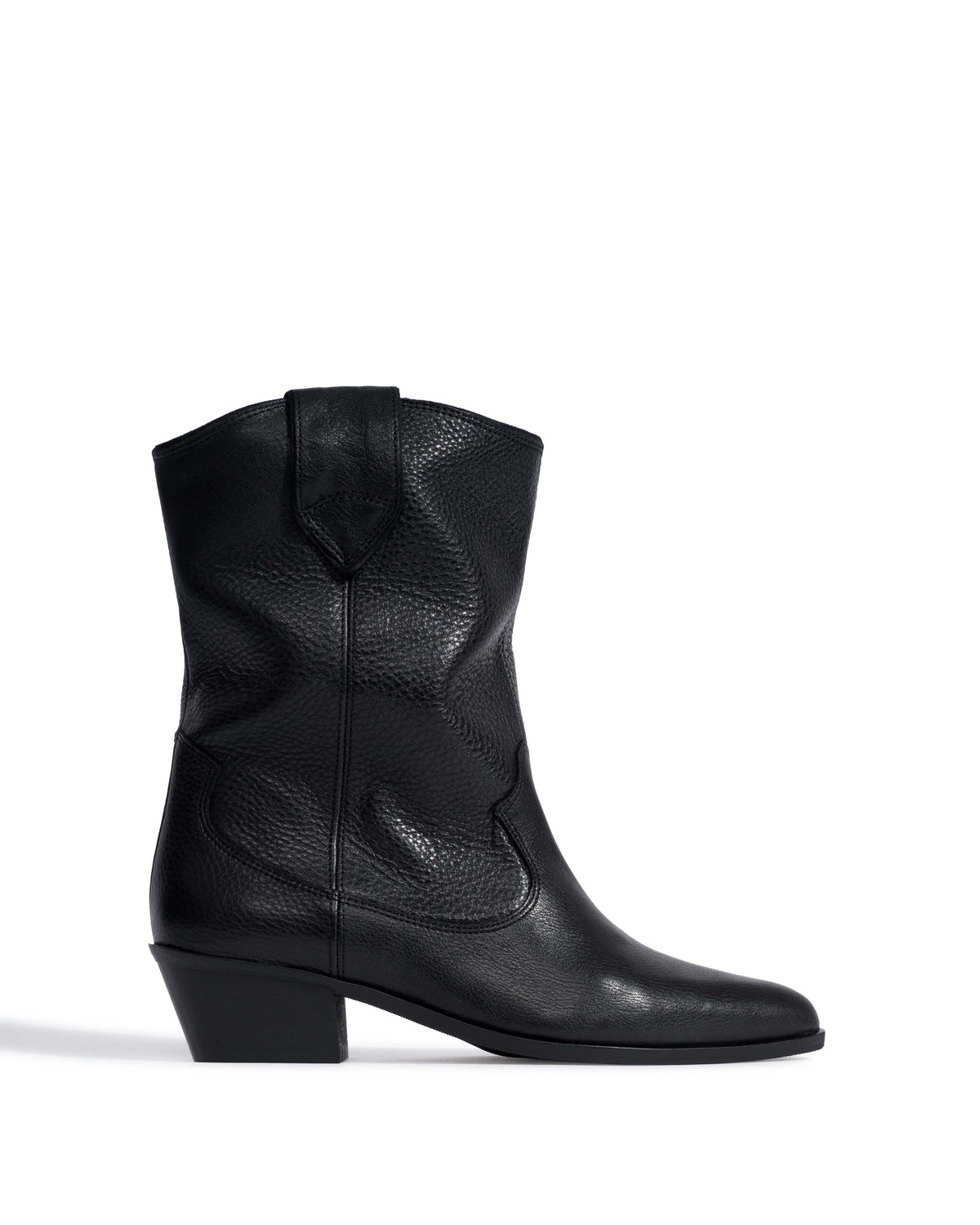 Saseline 35 Natural grain soft calf Black