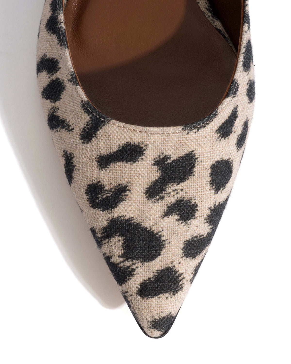 Fifi Natural cotton-linen Leopard