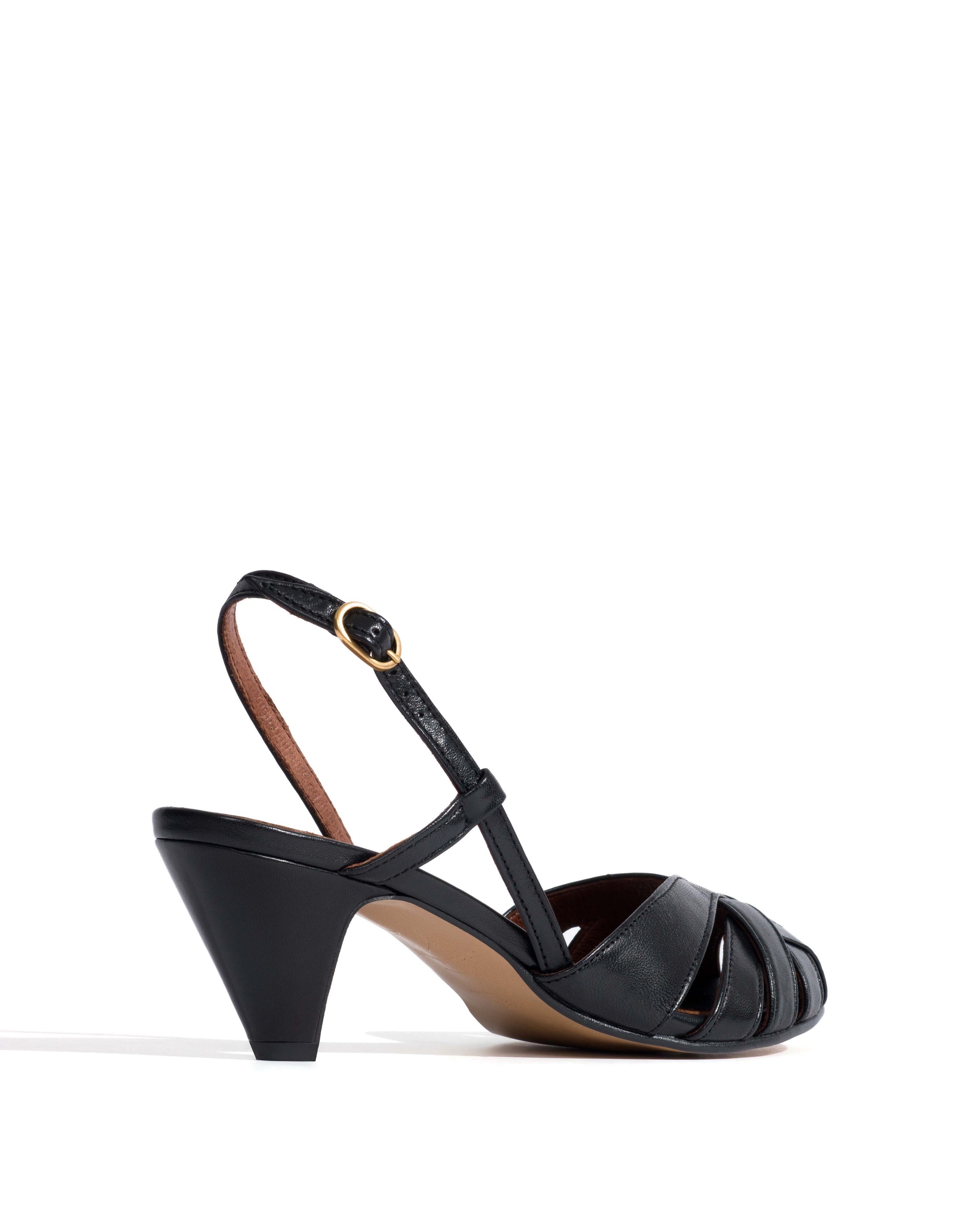 Banie 50 stiletto Shiny lamb Black