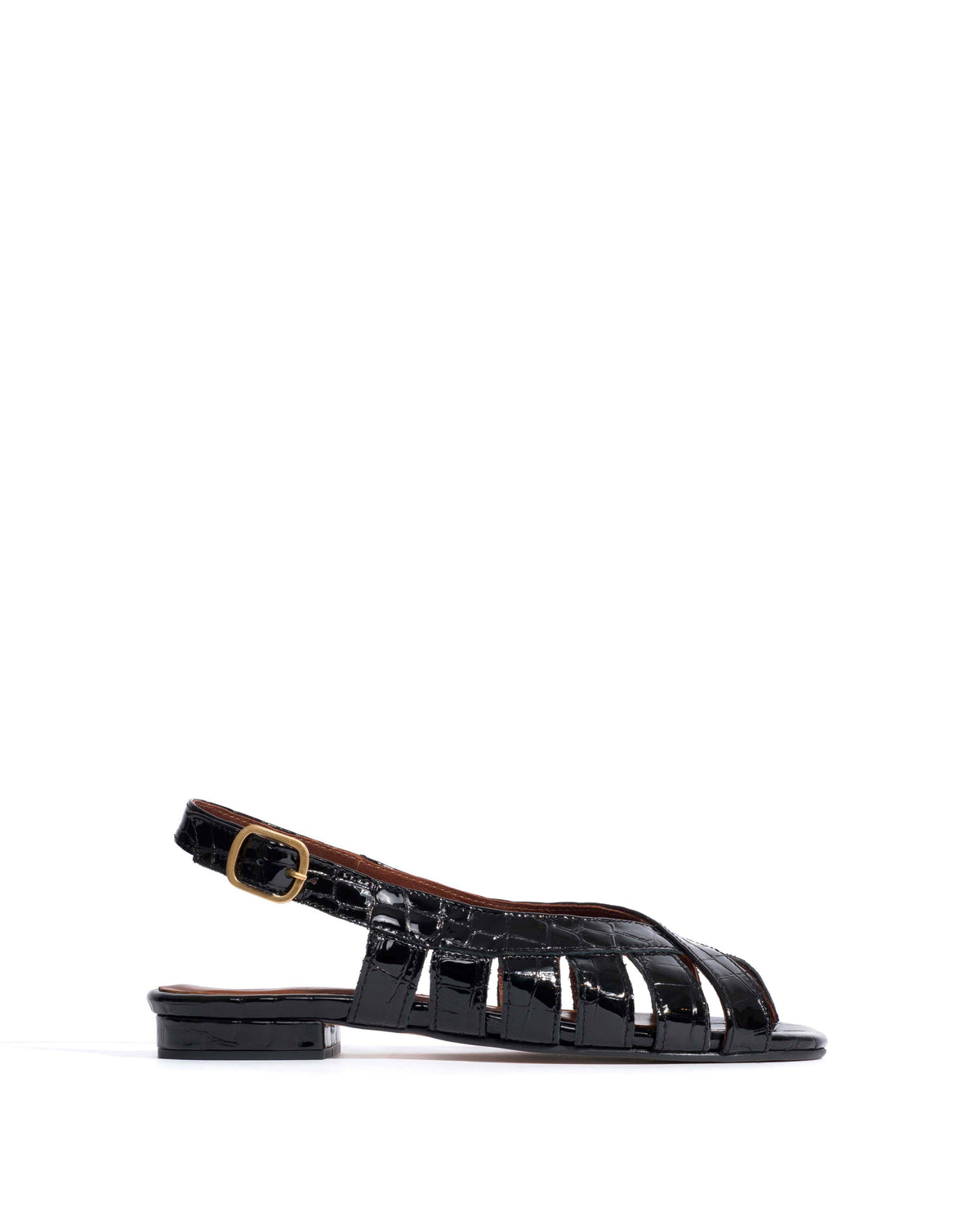 Sophie 20 Polished croco calf Black