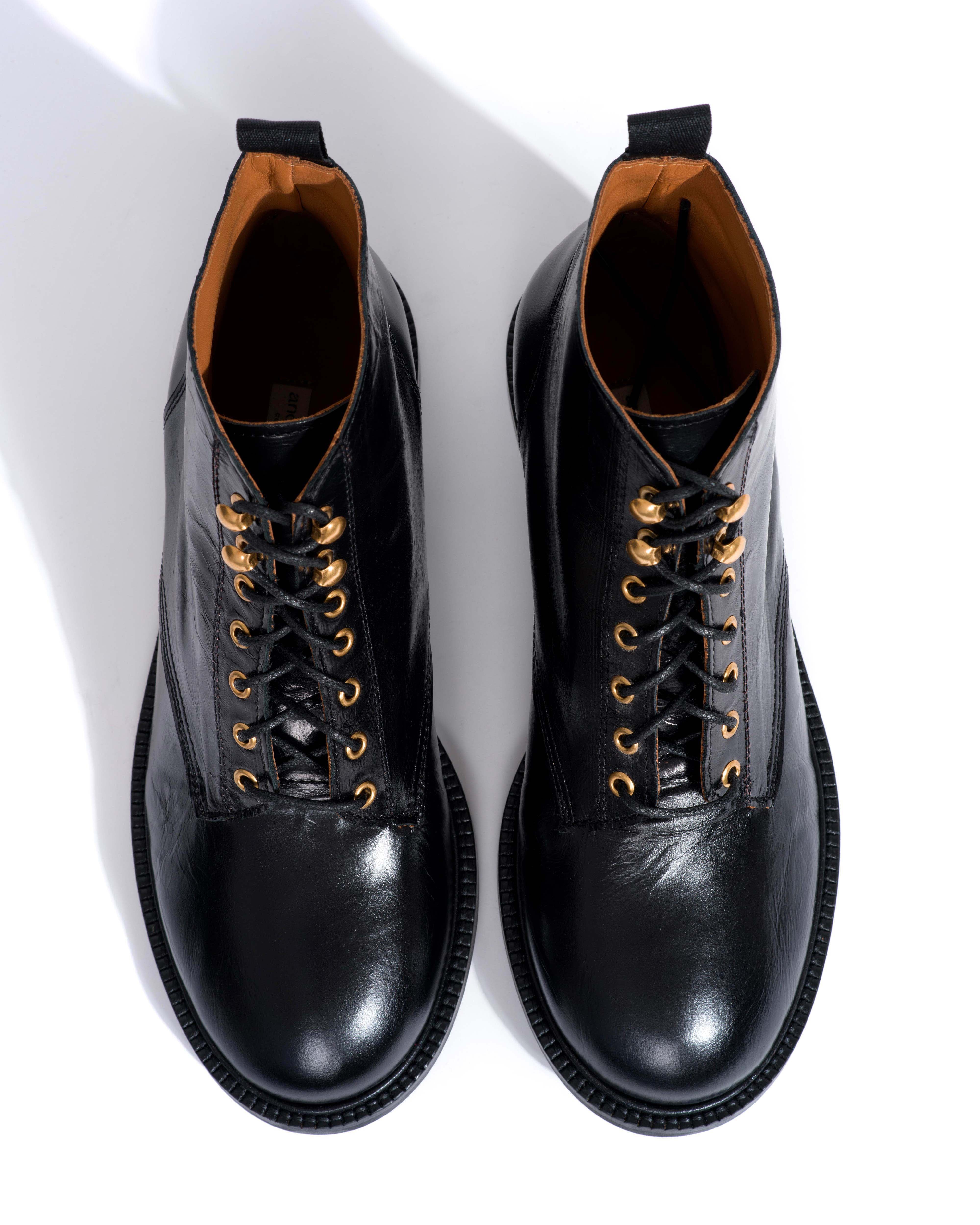 Valery Crinkled soft calf Black