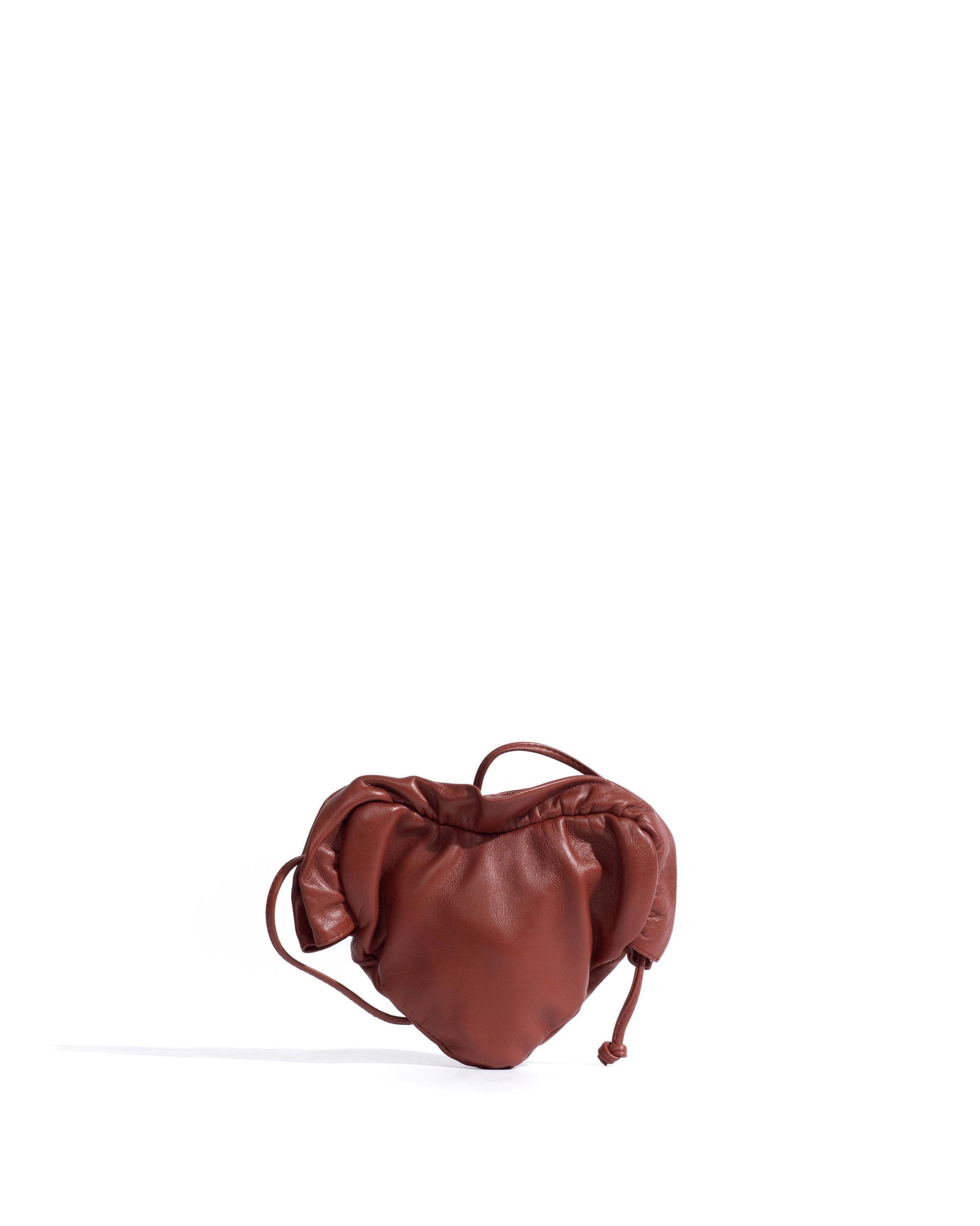 Zally petite heart bag Shiny lamb Terracotta - Anonymous Copenhagen Bags