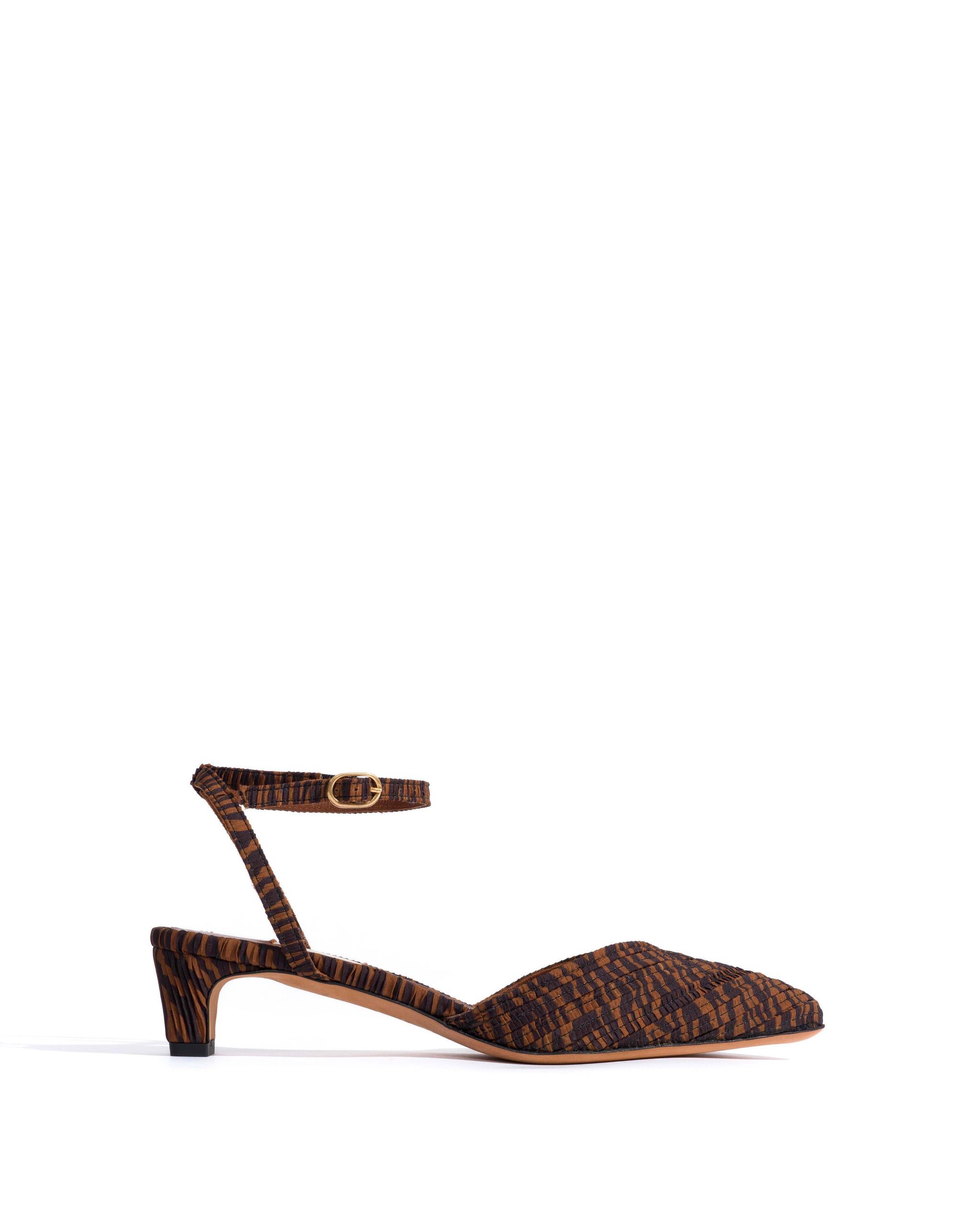 Givia 40 Pleated zebra Chocolate shades - Anonymous Copenhagen Heels
