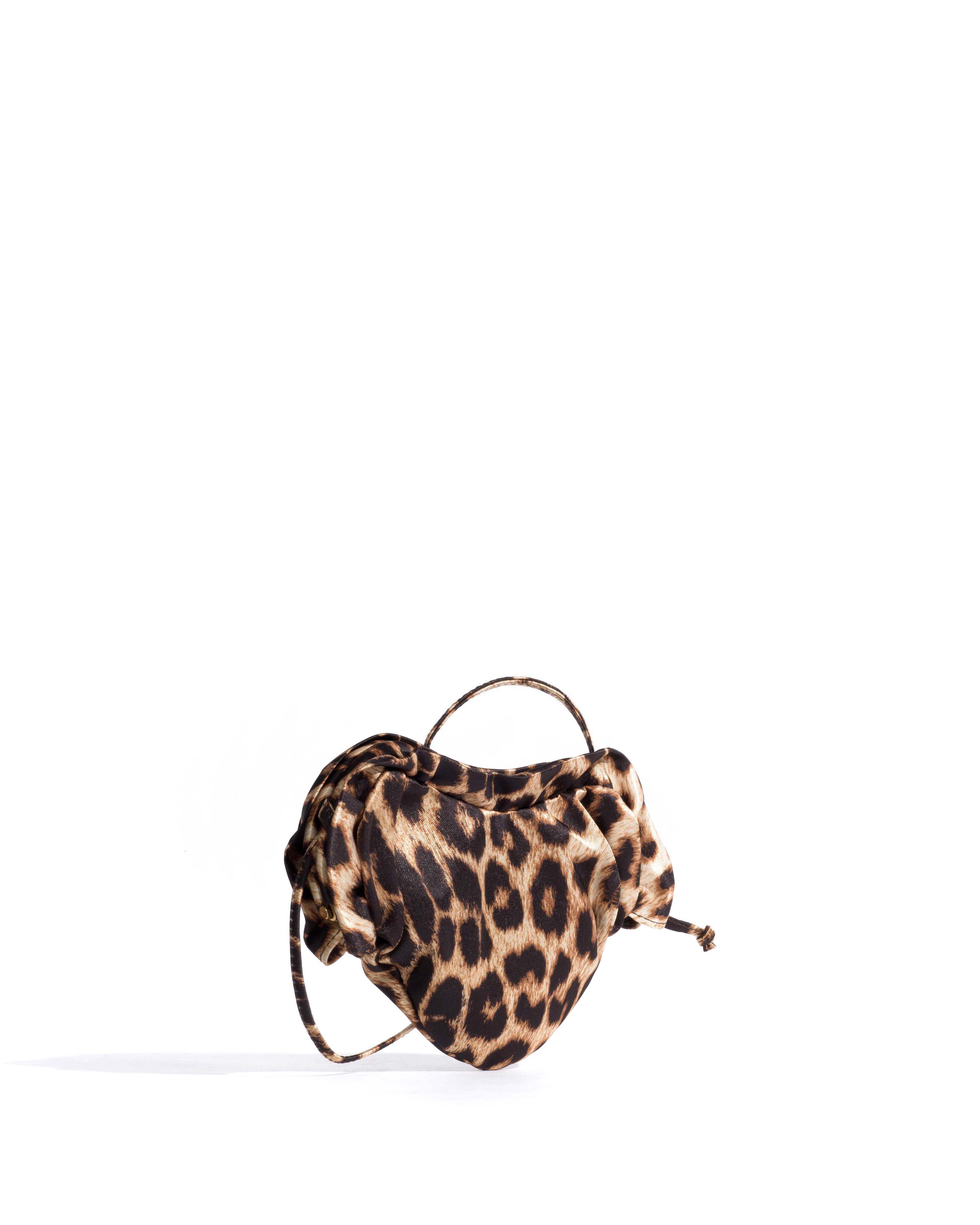 Zally petite heart bag Satin print Leopard