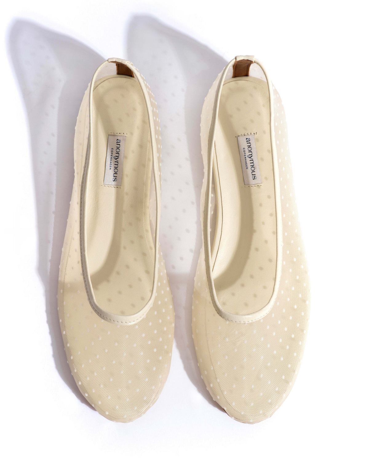 Sacha mesh Shiny lamb & dot velvet mesh White sand