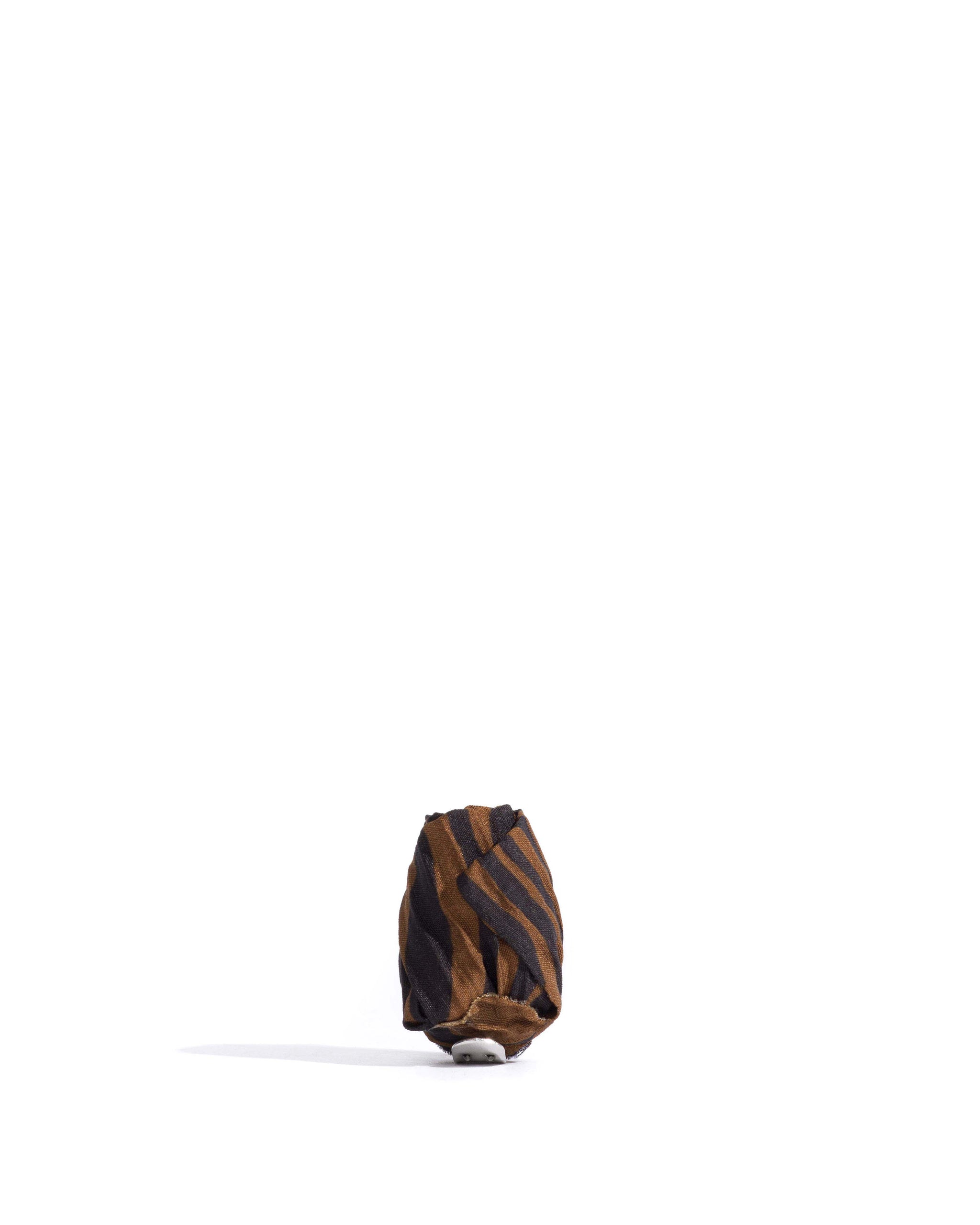 Tulip shoe clip Pleated zebra Chocolate shades