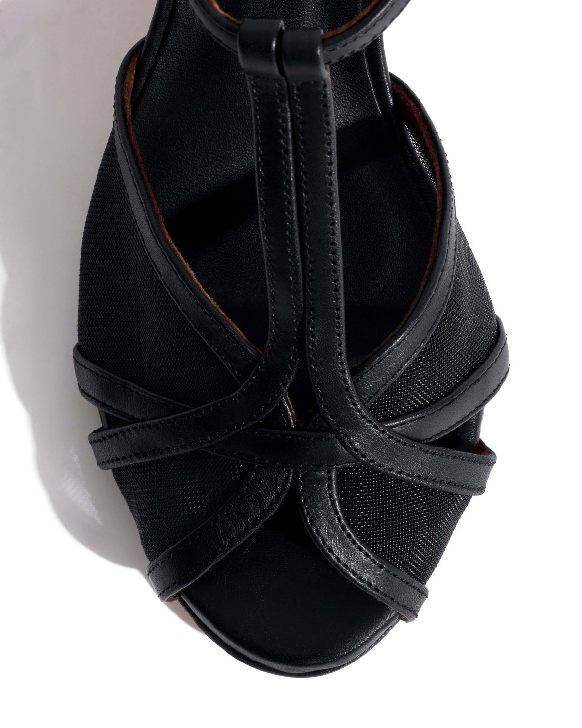 Therese 55 mesh Shiny lamb & mesh Black