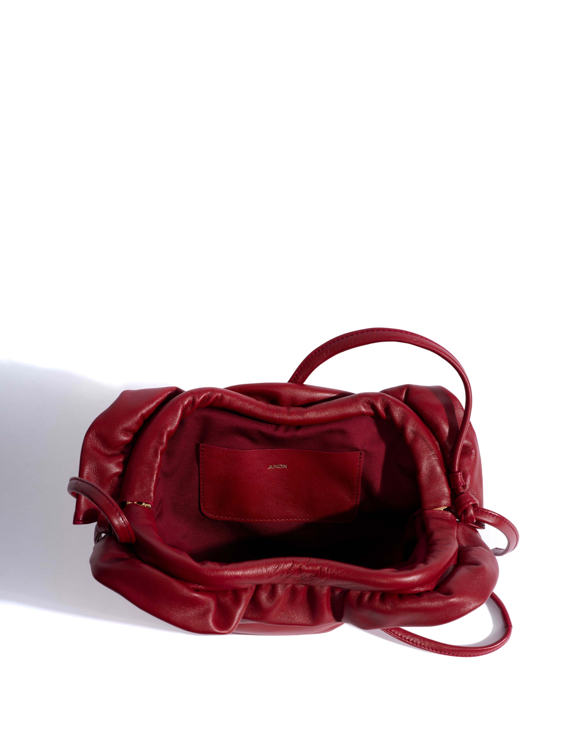 Zally classic heart bag Shiny lamb Pomegranate