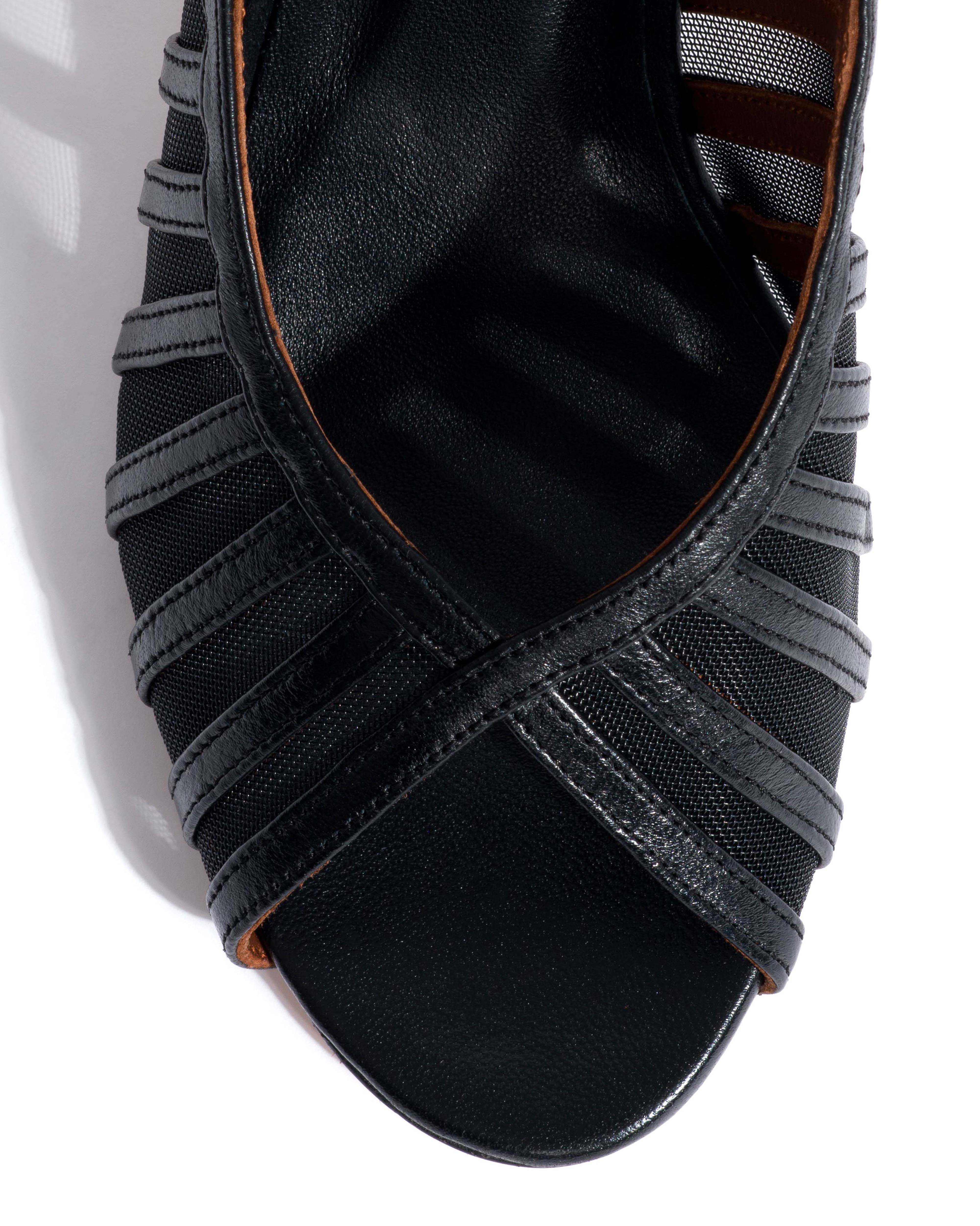 Carminho 75 mesh Shiny lamb & mesh Black