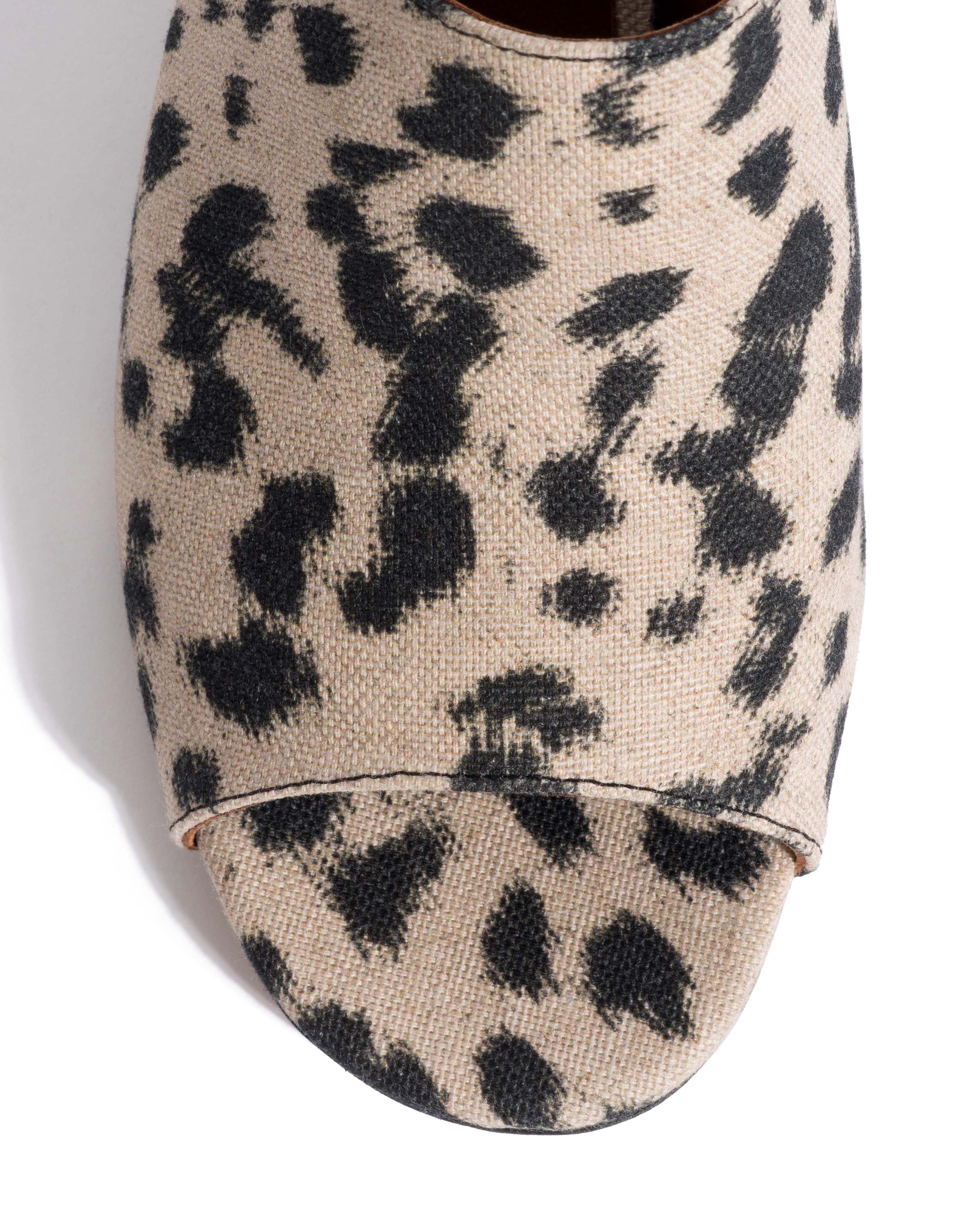 Horizon 55 Natural cotton-linen Leopard