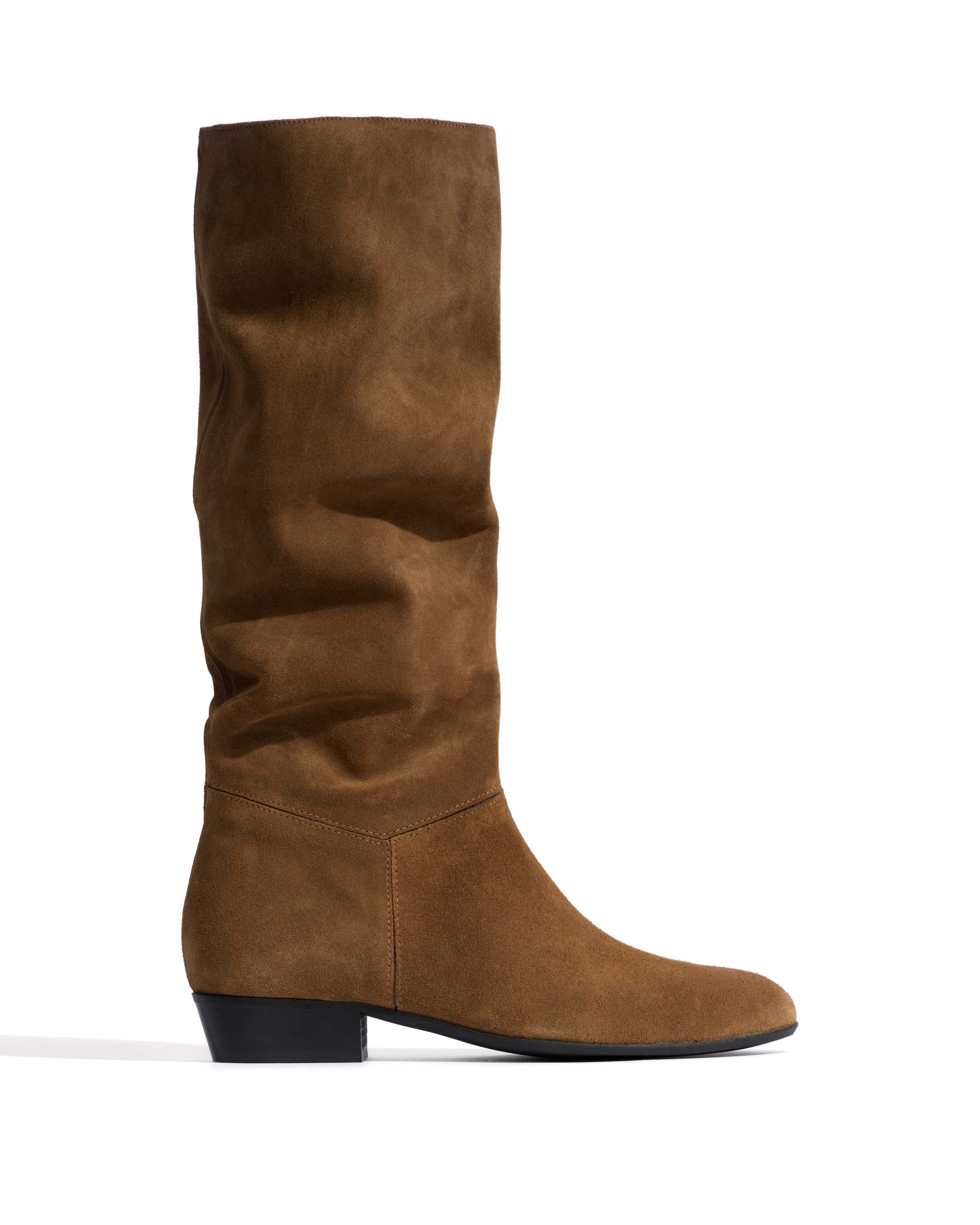 Jasmina 20 Calf suede & sleek leather Cinnamon & dark taupe
