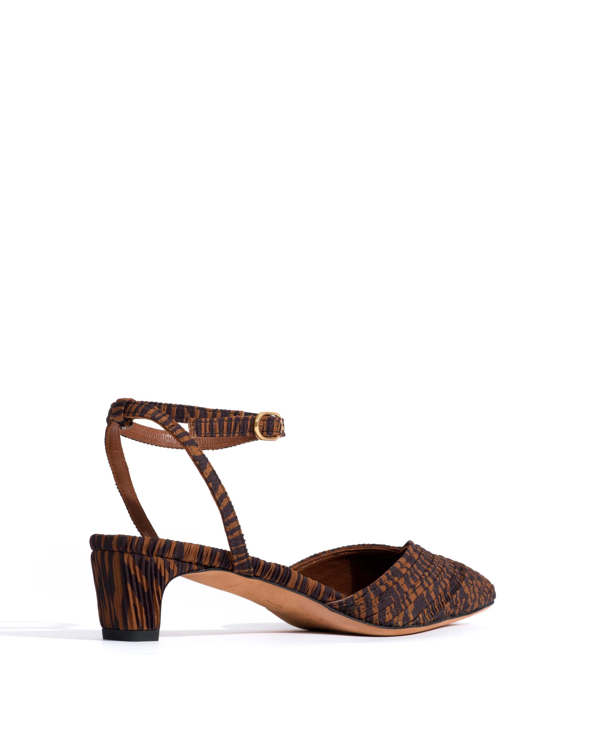 Givia 40 Pleated zebra Chocolate shades - Anonymous Copenhagen Heels