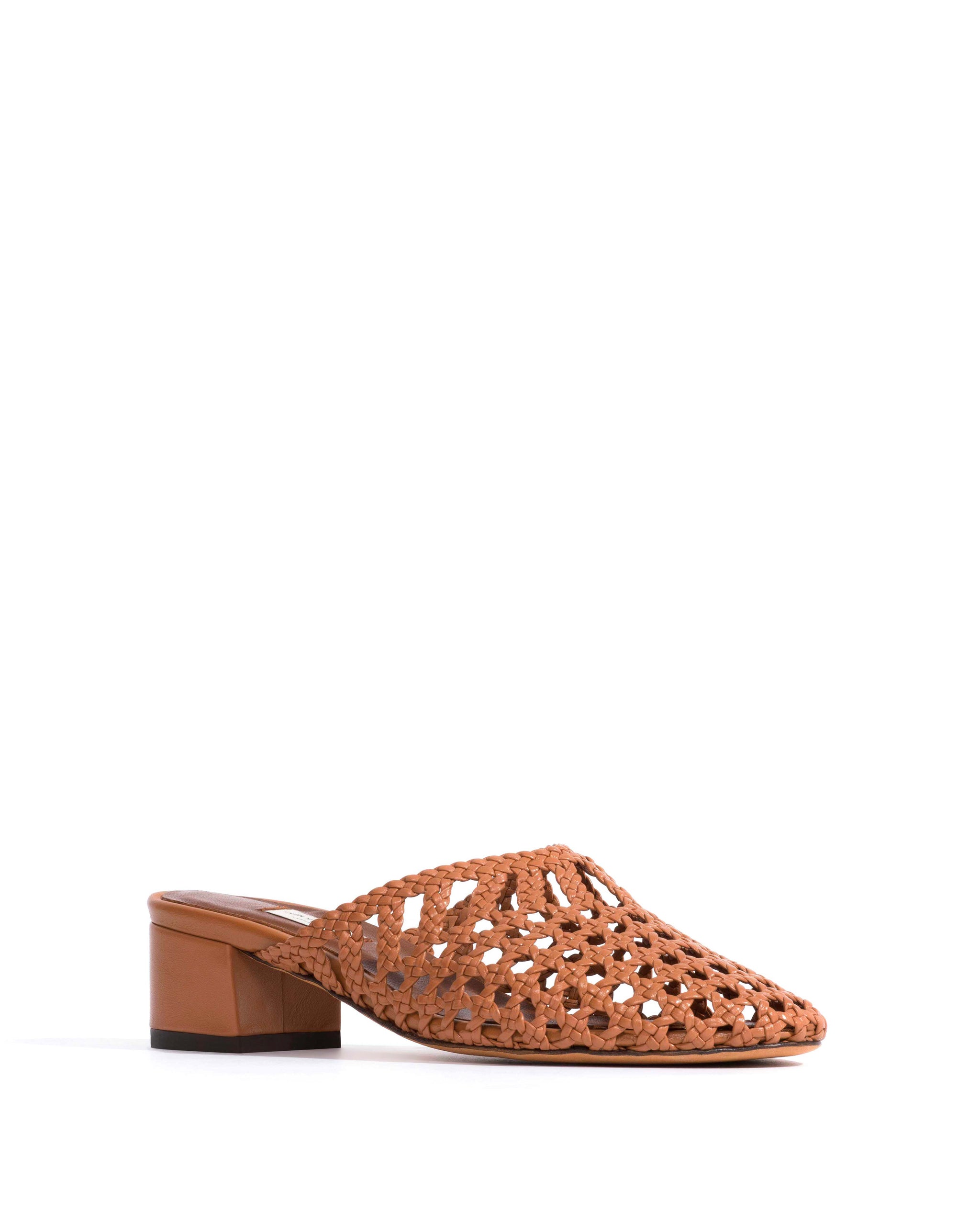 Sabrina 40 hand-braided leather Caramel - Anonymous Copenhagen Heels