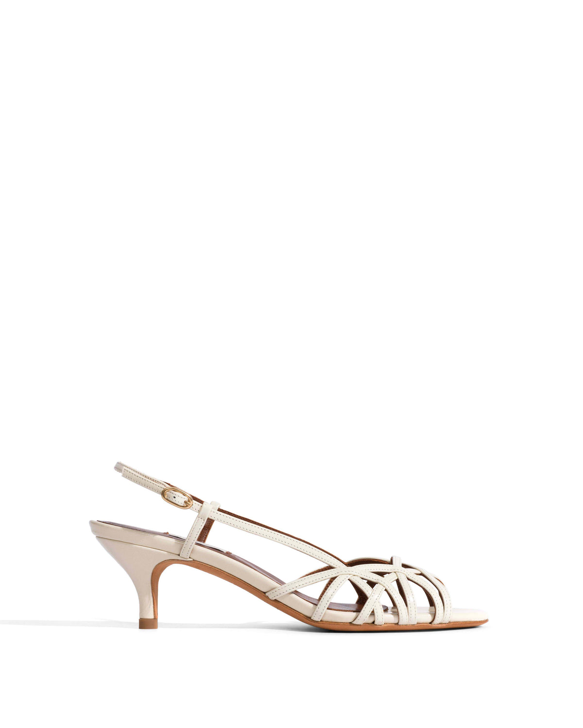 Scarlett 50 kitten Crinkled polished goat White sand