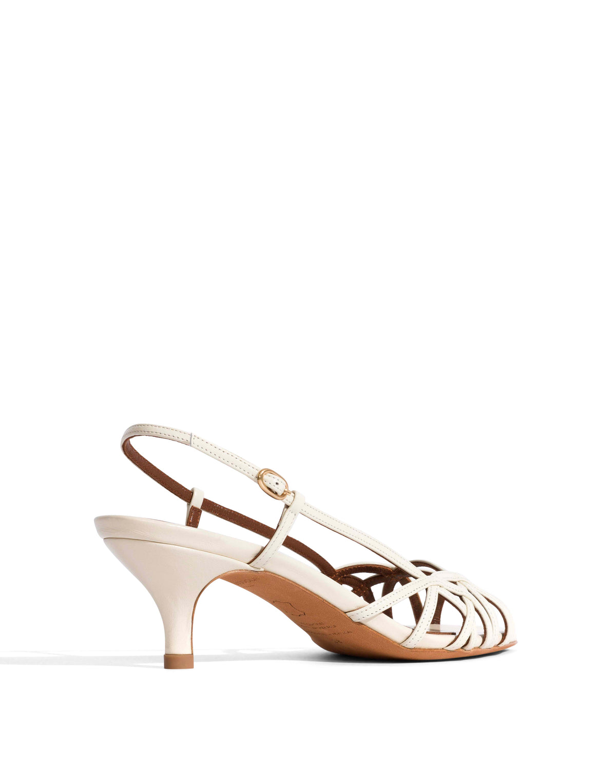 Scarlett 50 kitten Crinkled polished goat White sand