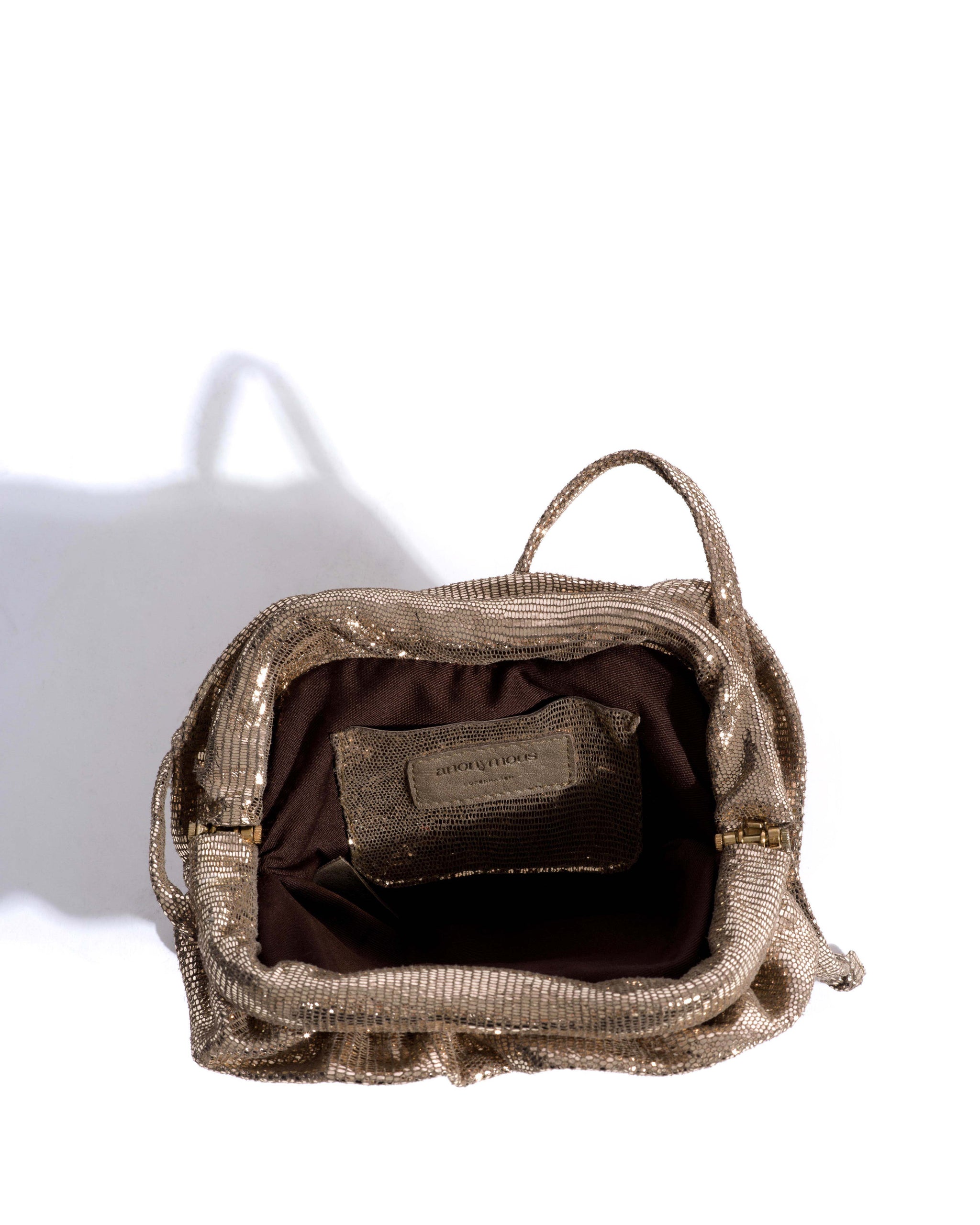 Zally petite heart bag Lizard metallic goat Vintage champagne - Anonymous Copenhagen Bags