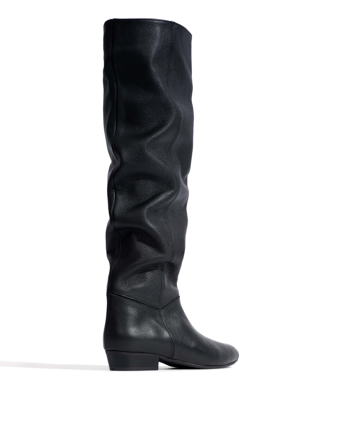 Jadah 20 Pebbled soft calf & suede leather Black
