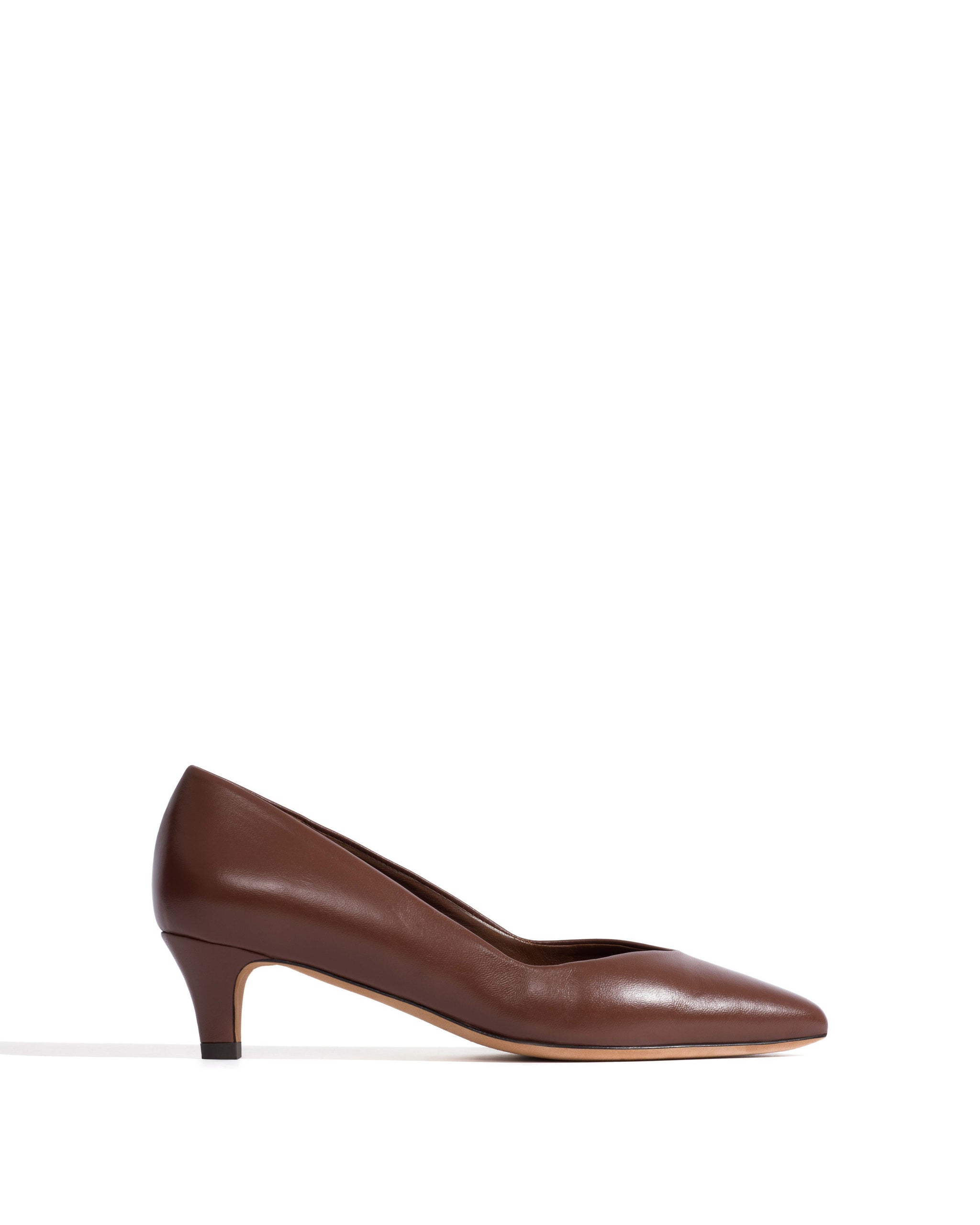 Trini 40 stiletto Shiny lamb Chocolate