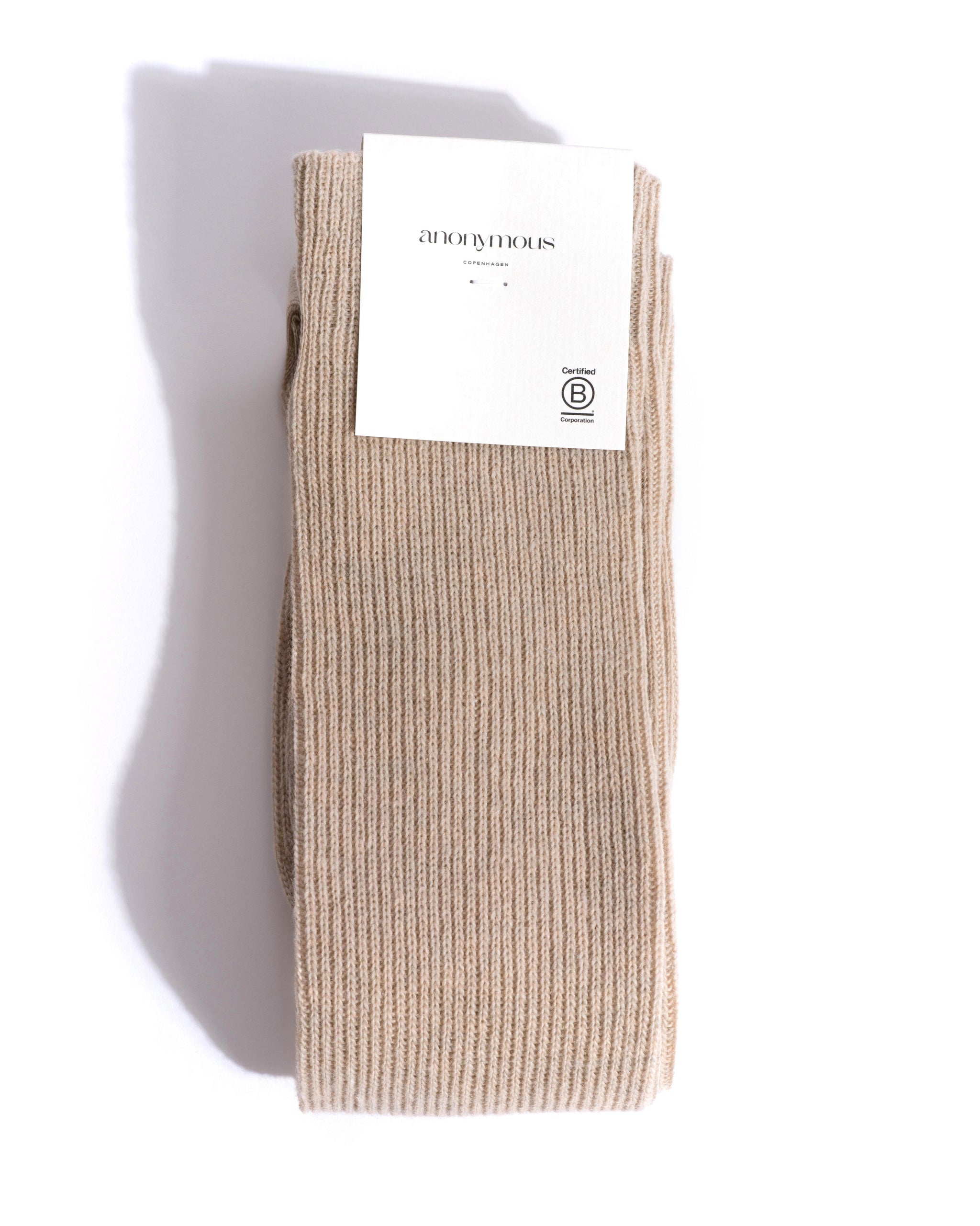 Lanai knee-high cashmere socks 70% wool 30% cashmere Mushroom