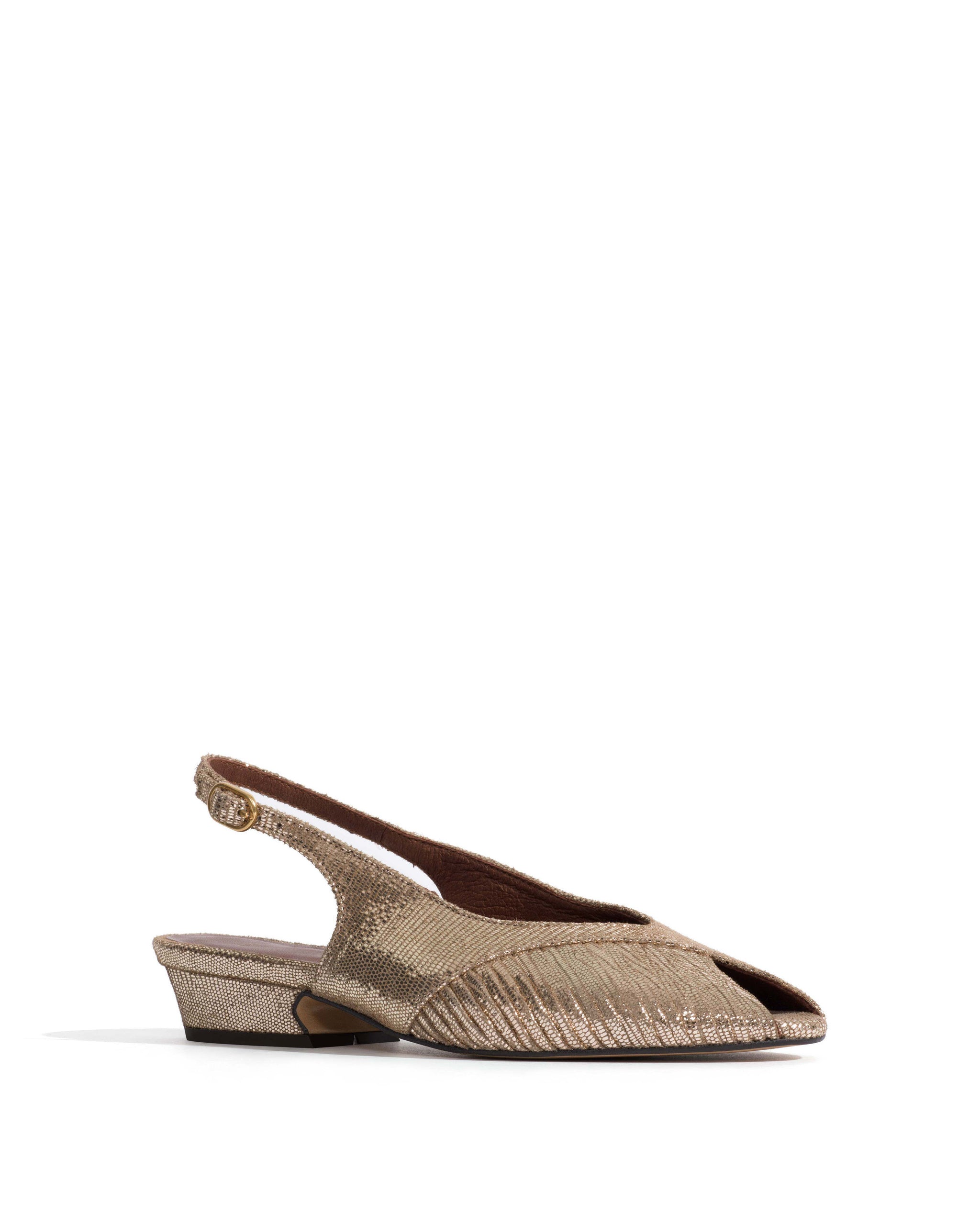 Cassandra 25 Lizard metallic goat Vintage champagne