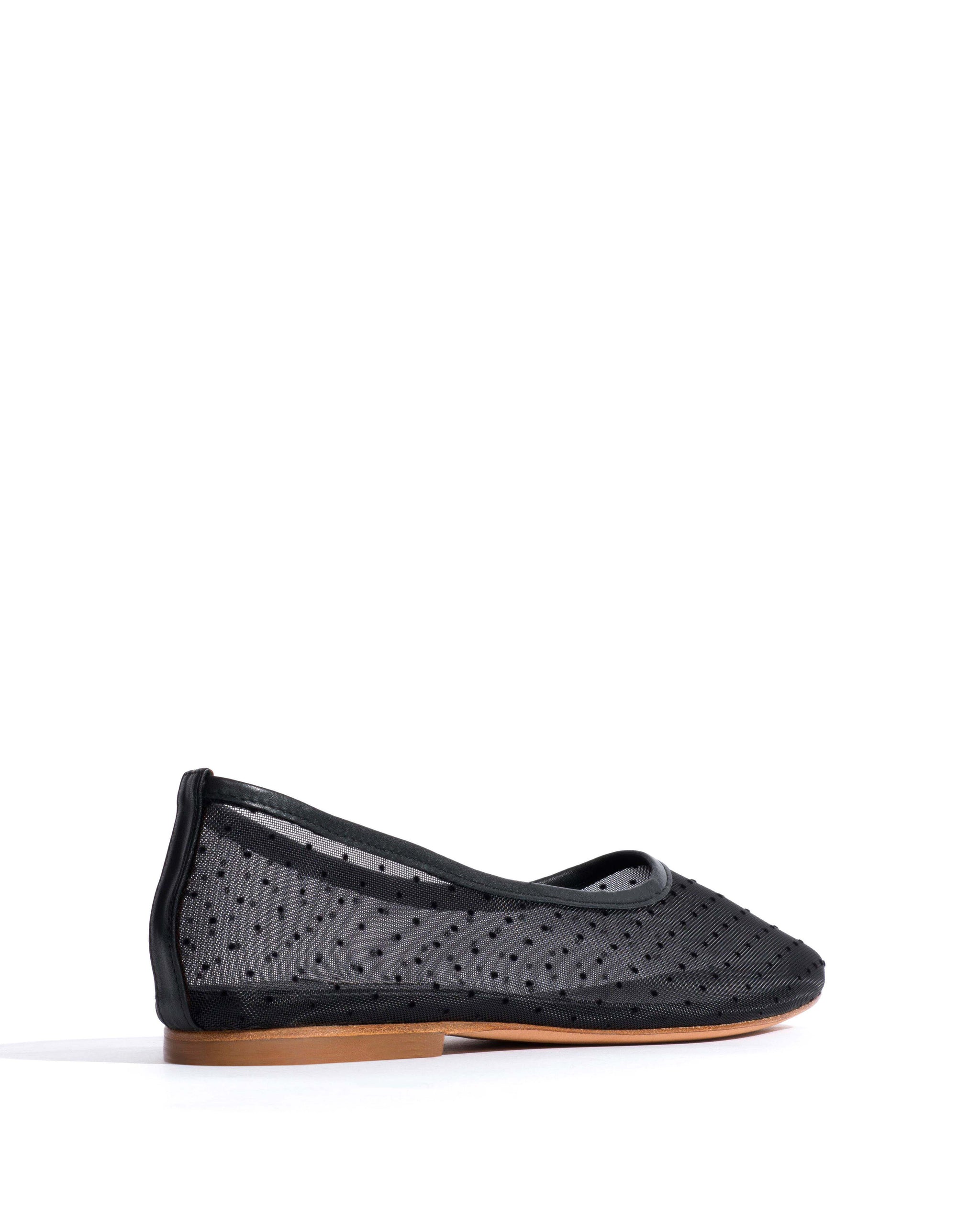 Sacha mesh Shiny lamb & dot velvet mesh Black - Anonymous Copenhagen Flat-loafers & ballerinas & pumps