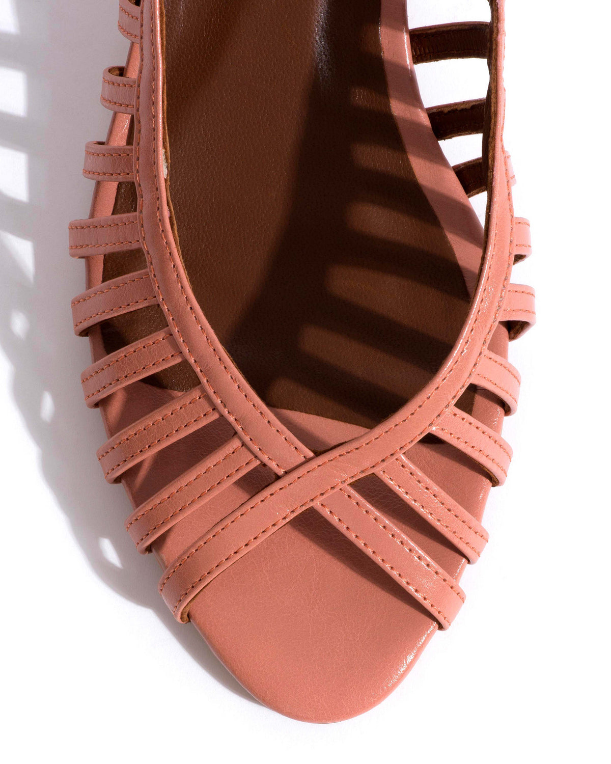 Carminho 40 stiletto Crinkled polished goat Misty coral