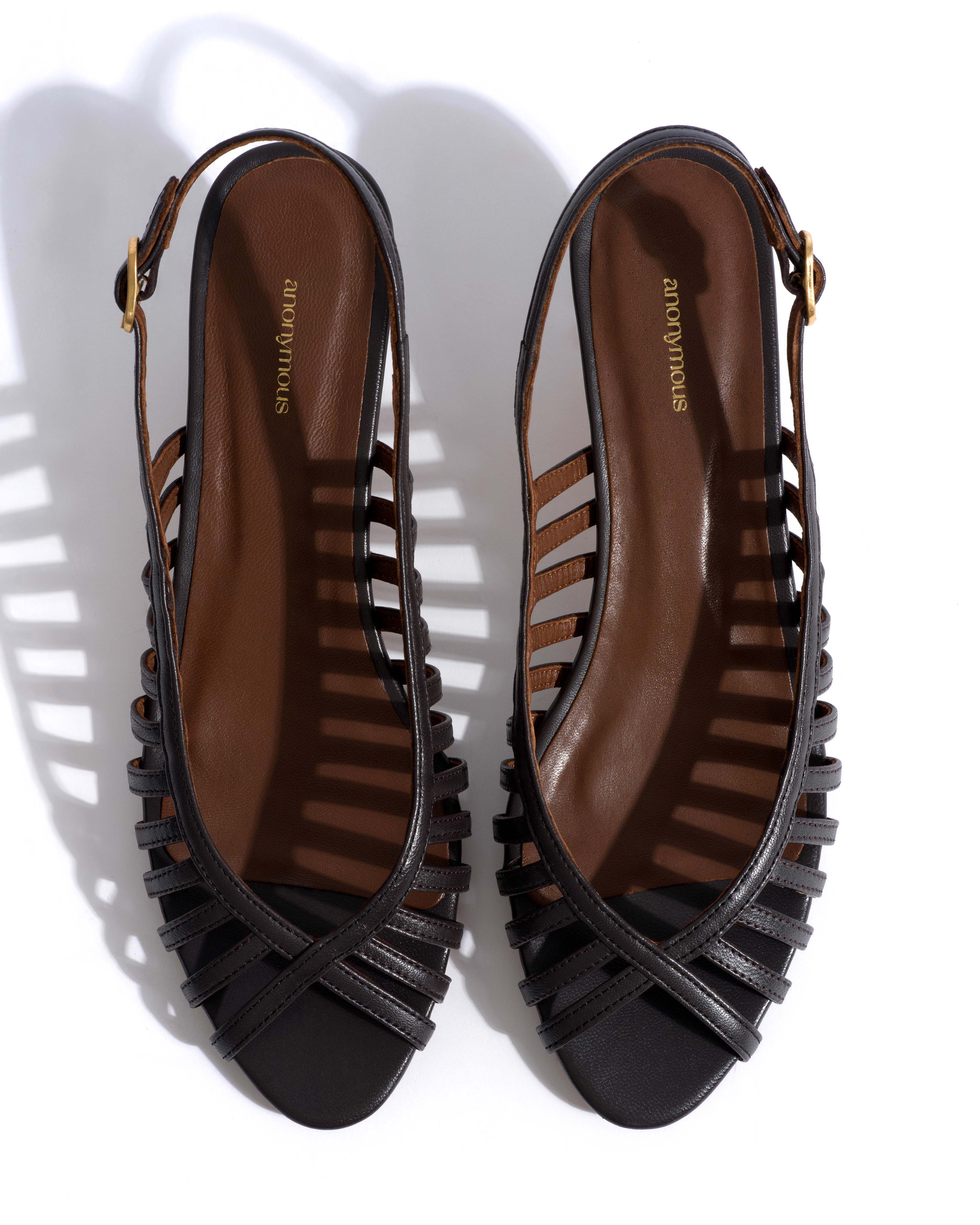 Carminho 40 stiletto Shiny lamb Espresso brown